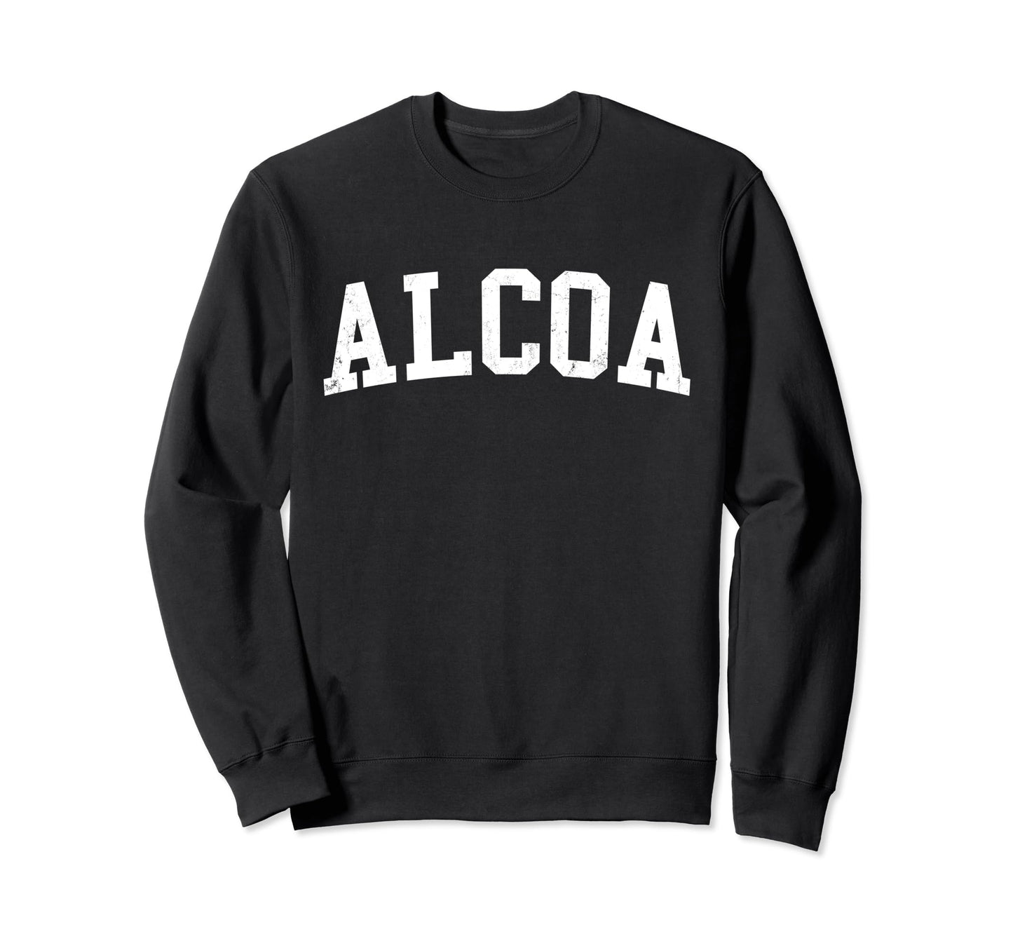 Alcoa Tn Distressed White Varsity Sweatshirt - Unique Graphic Unisex - T-Shirt, Sweatshirt, Hoodie