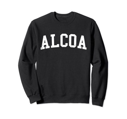 Alcoa Tn Distressed White Varsity Sweatshirt - Unique Graphic Unisex - T-Shirt, Sweatshirt, Hoodie