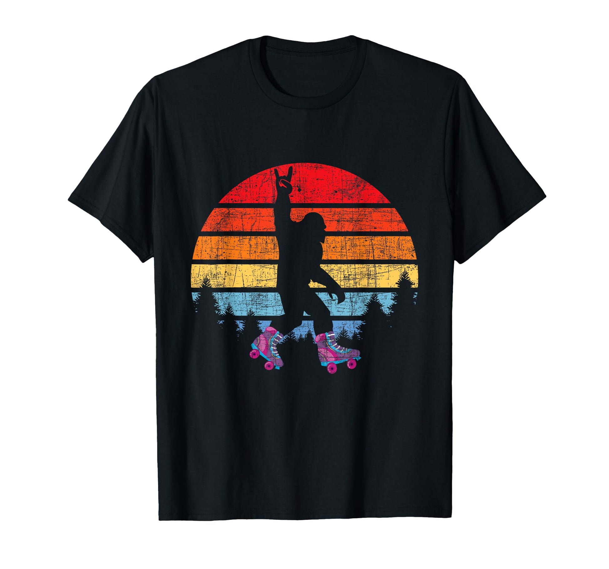 Bigfoot Skater Roller Skating T-Shirt - Aesthetic Graphic for Adults - T-Shirt, Sweatshirt, Hoodie