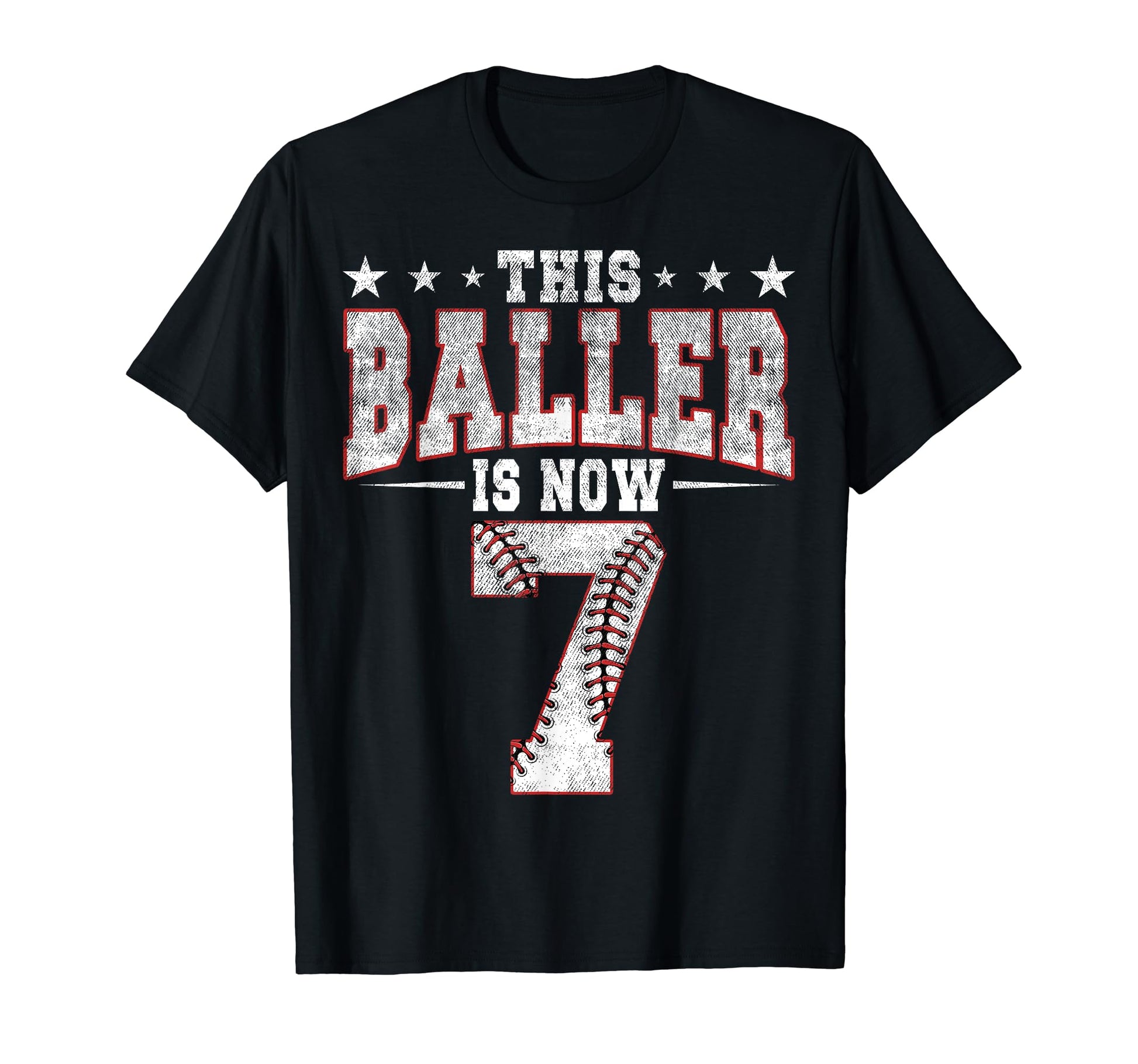 This Baller Is Now 7 Birthday T-Shirt - Aesthetic Graphic for Adults - T-Shirt, Sweatshirt, Hoodie