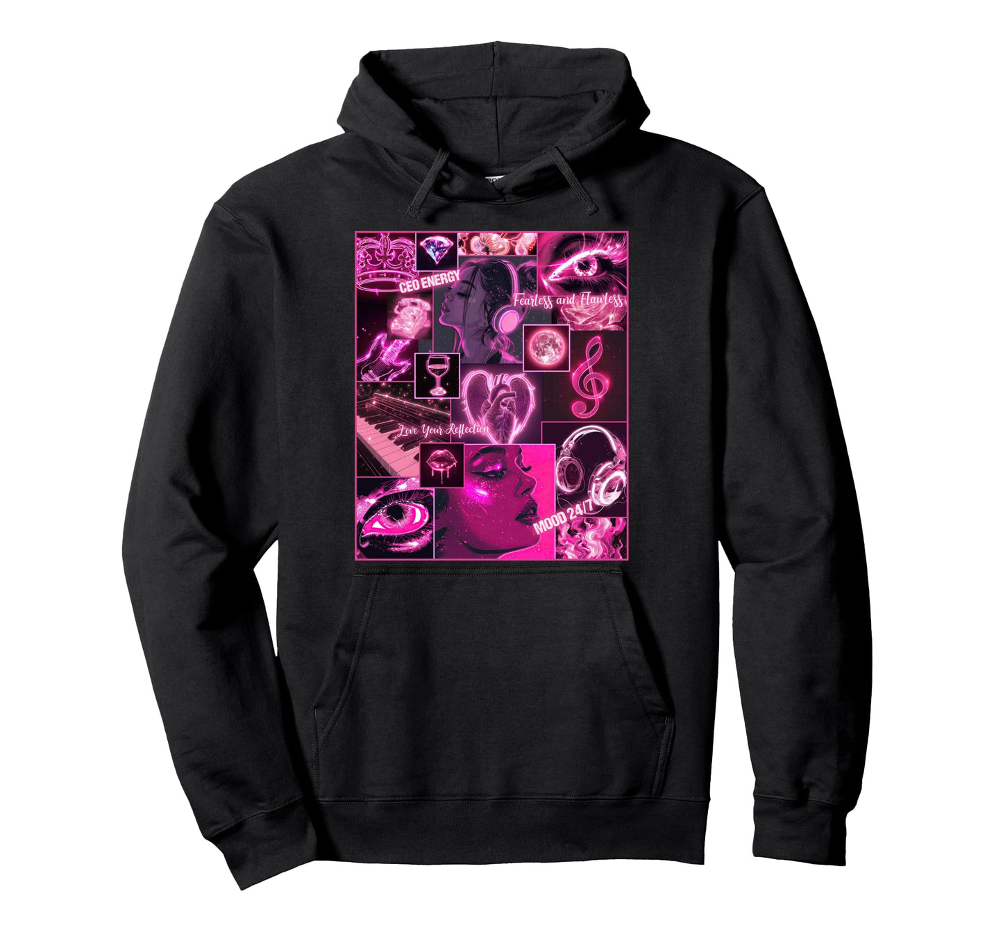 Music Lover Gothic Chic Emo Aesthetic Hoodie - Custom Art Print Unisex - T-Shirt, Sweatshirt, Hoodie