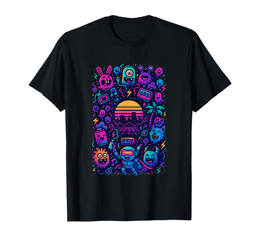 80S Synthwave T-Shirt - Unique Graphic Unisex - T-Shirt, Sweatshirt, Hoodie
