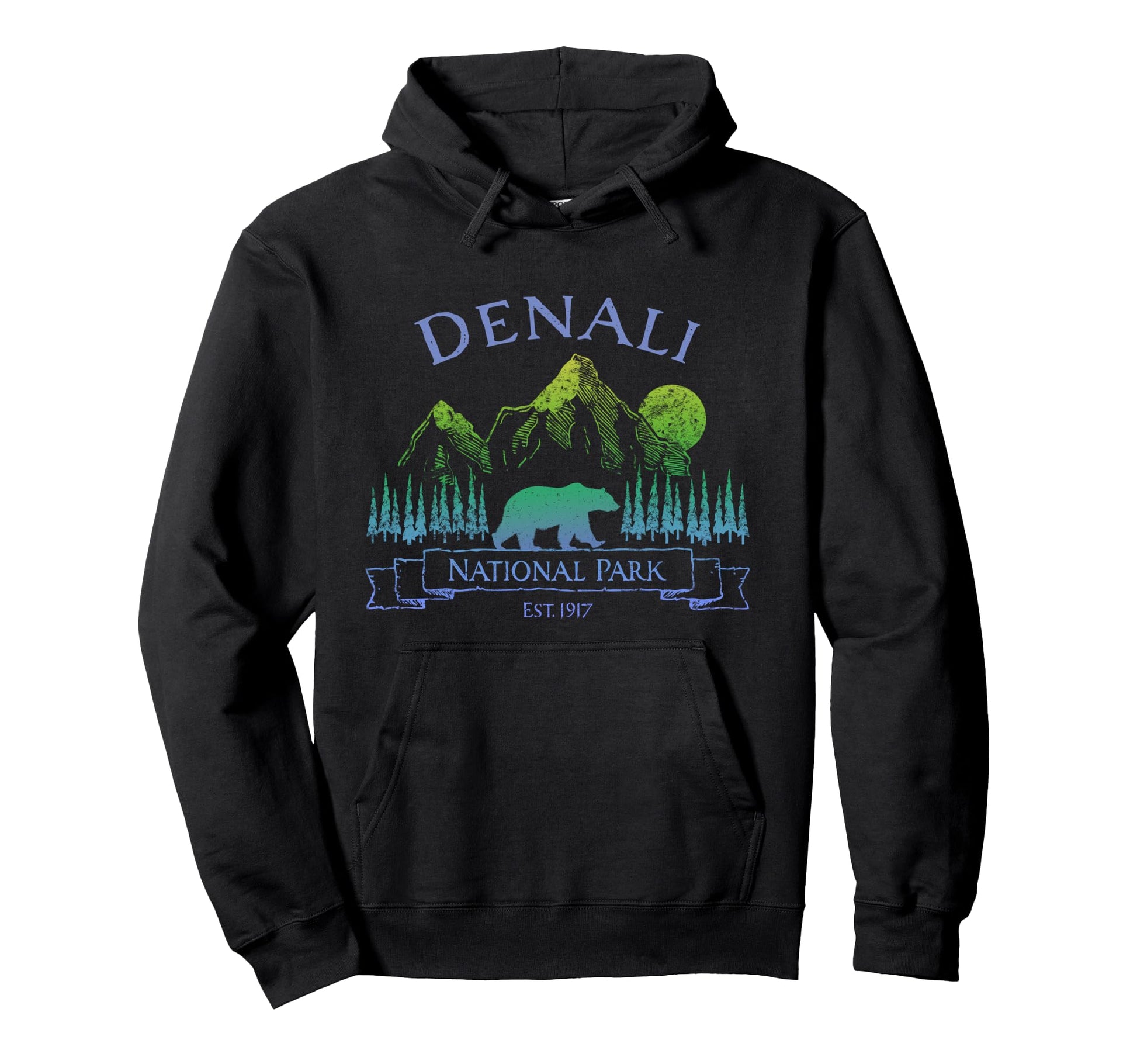 Denali National Park Alaska Bear Trip Hoodie - Trendy Graphic for Adults - T-Shirt, Sweatshirt, Hoodie