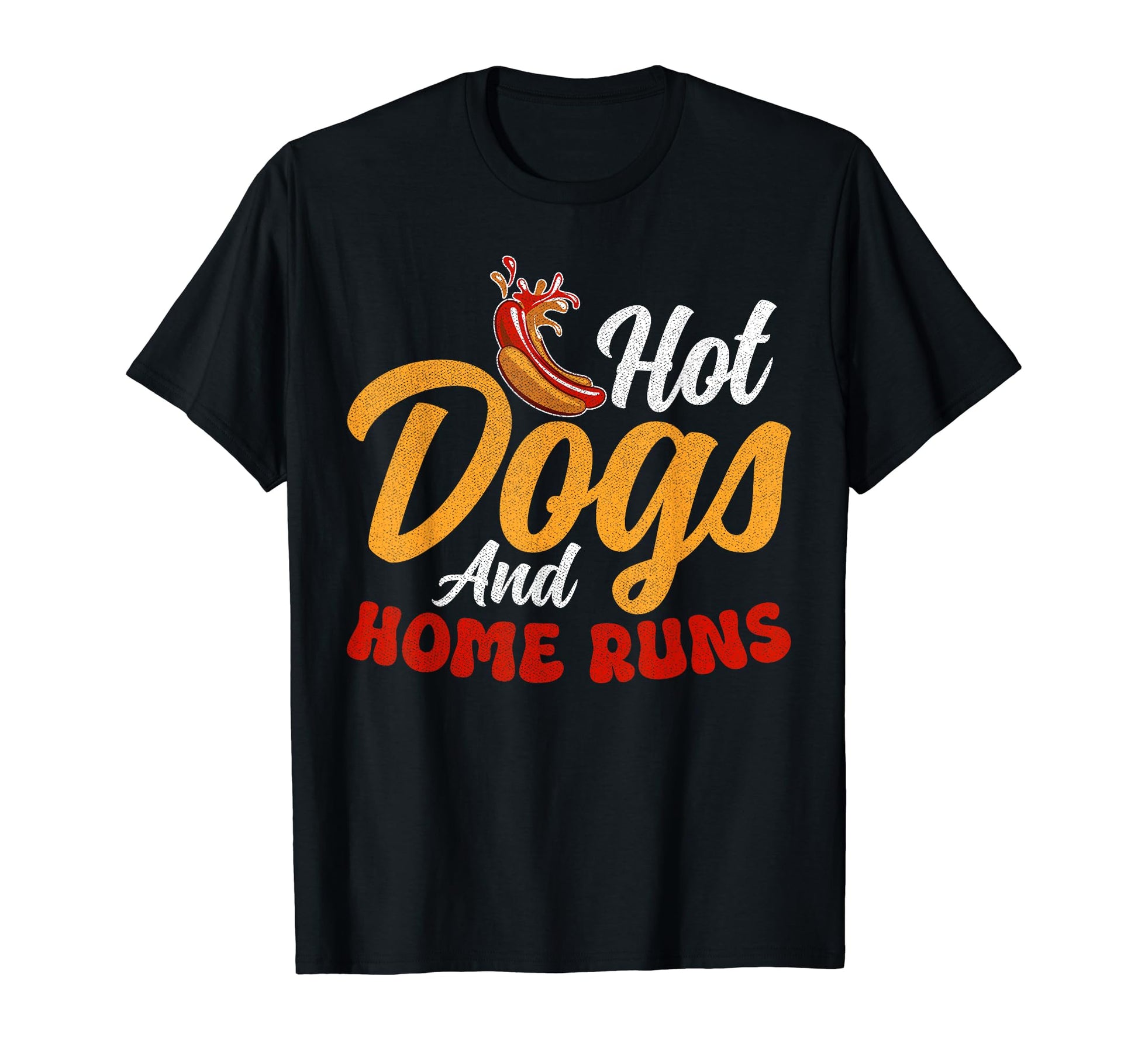 Hot Dogs And Home Runs Funny Hotdog T-Shirt - Minimalist Print Unisex - T-Shirt, Sweatshirt, Hoodie