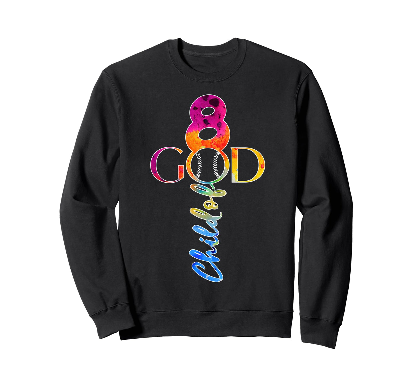 Jesus 8 Years Child God Baseball 8Th Sweatshirt - Trendy Graphic Unisex - T-Shirt, Sweatshirt, Hoodie