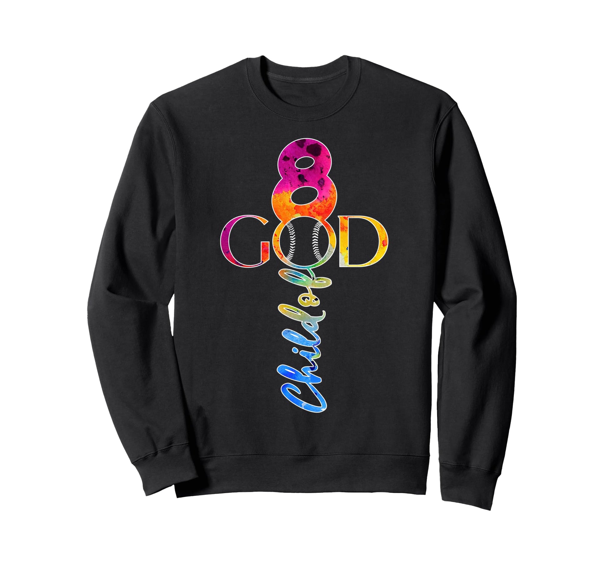 Jesus 8 Years Child God Baseball 8Th Sweatshirt - Trendy Graphic Unisex - T-Shirt, Sweatshirt, Hoodie