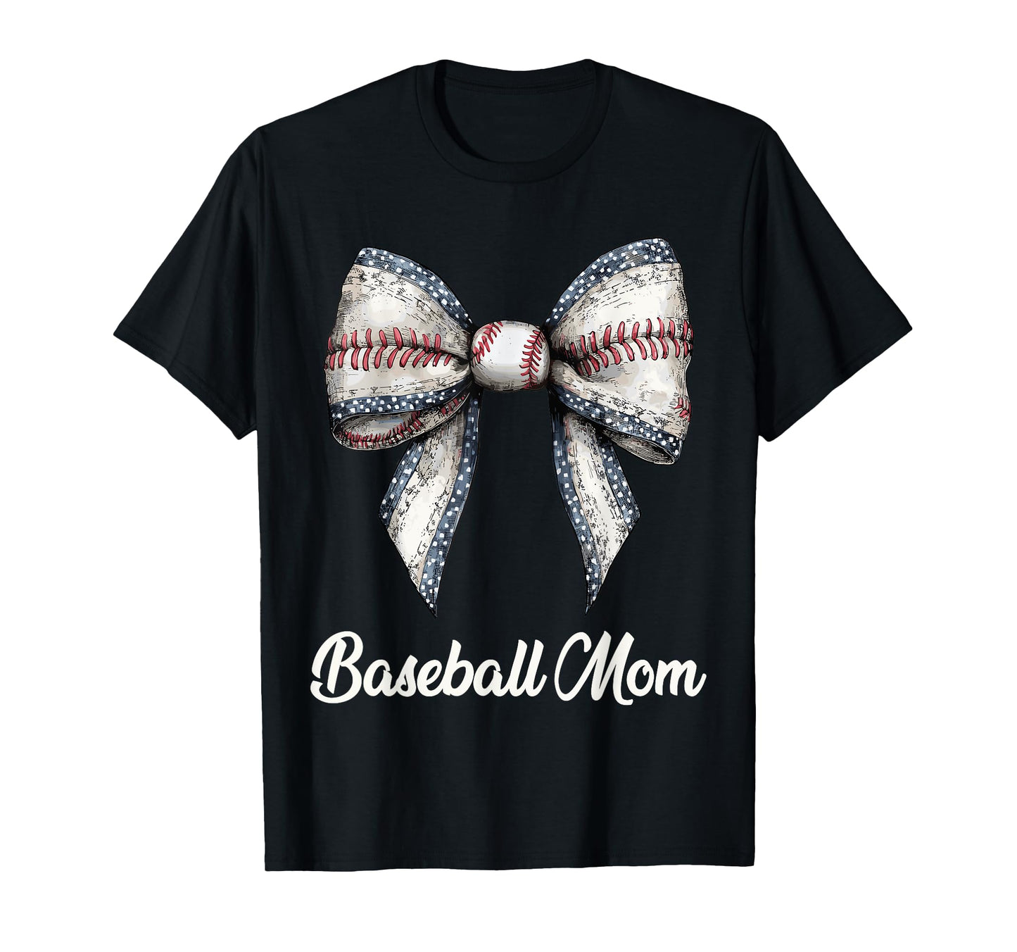 Baseball Mom Coquette Bow T-Shirt - Casual Everyday Wear Men Women - T-Shirt, Sweatshirt, Hoodie