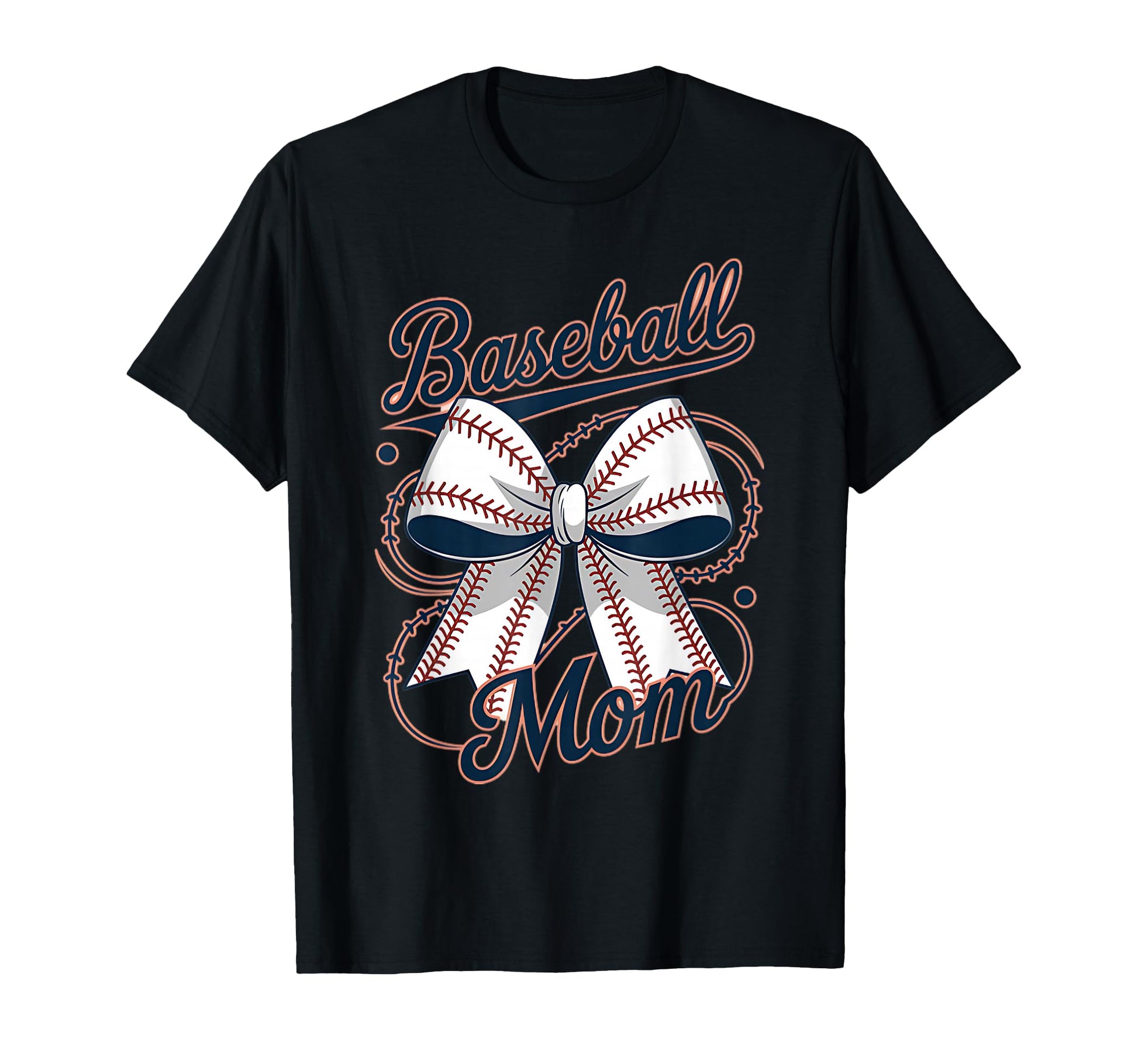 Baseball Mom Coquette Bow T-Shirt - Graphic Print for Adults - T-Shirt, Sweatshirt, Hoodie