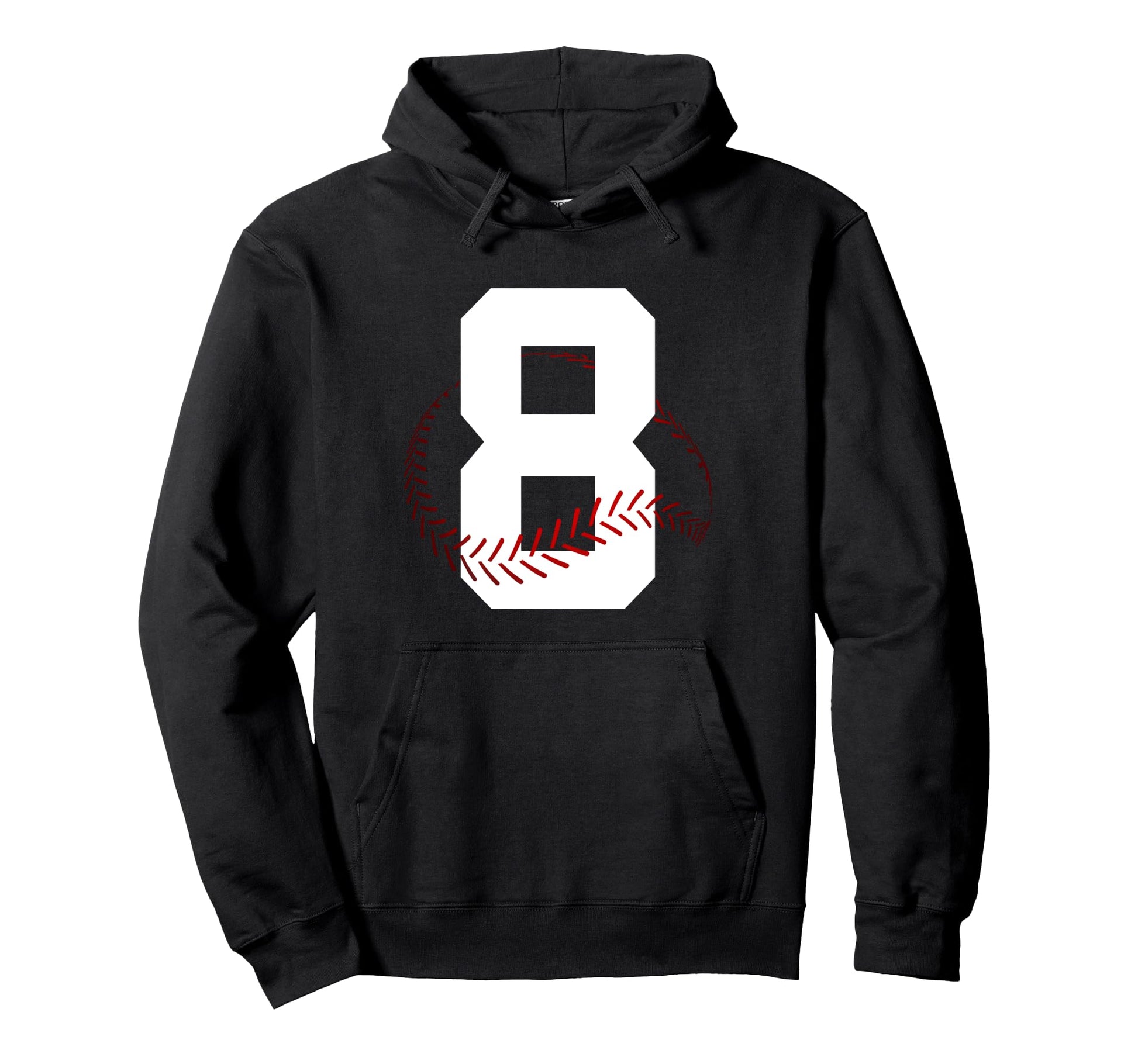 Number 8 Years Baseball 8Th Birthday Hoodie - Novelty Apparel Unisex - T-Shirt, Sweatshirt, Hoodie