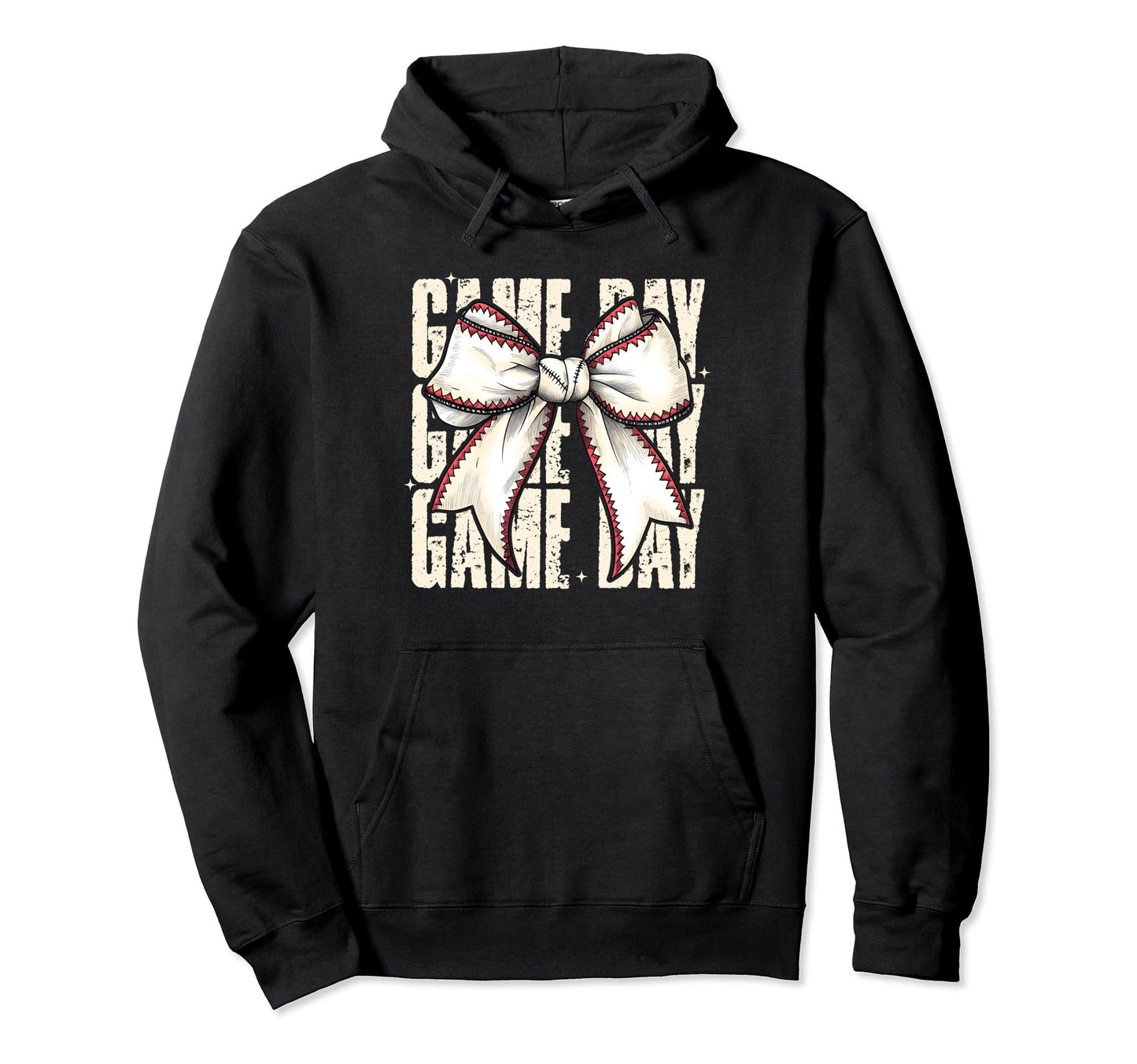 Coquette Bow Baseball Game Day Baseball Hoodie - Streetwear Style Unisex - T-Shirt, Sweatshirt, Hoodie