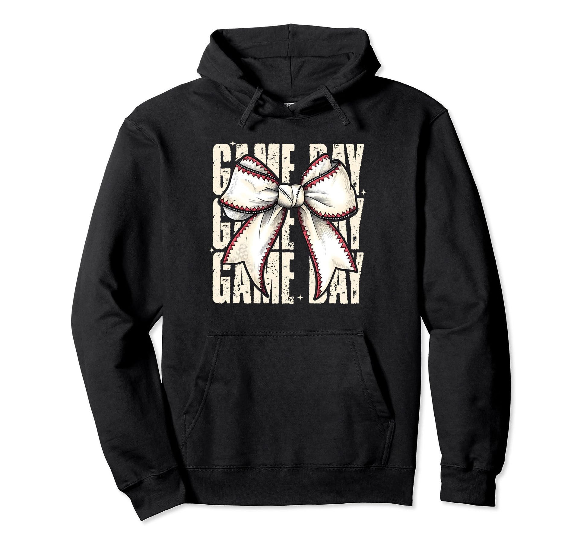 Coquette Bow Baseball Game Day Baseball Hoodie - Streetwear Style Unisex - T-Shirt, Sweatshirt, Hoodie