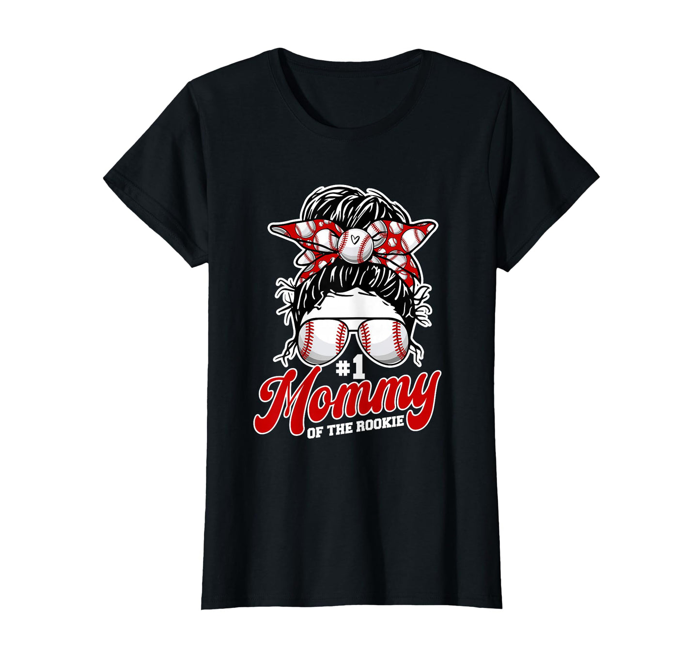 Mommy Little Rookie 1St Birthday Baseball T-Shirt - Graphic Print Unisex - T-Shirt, Sweatshirt, Hoodie