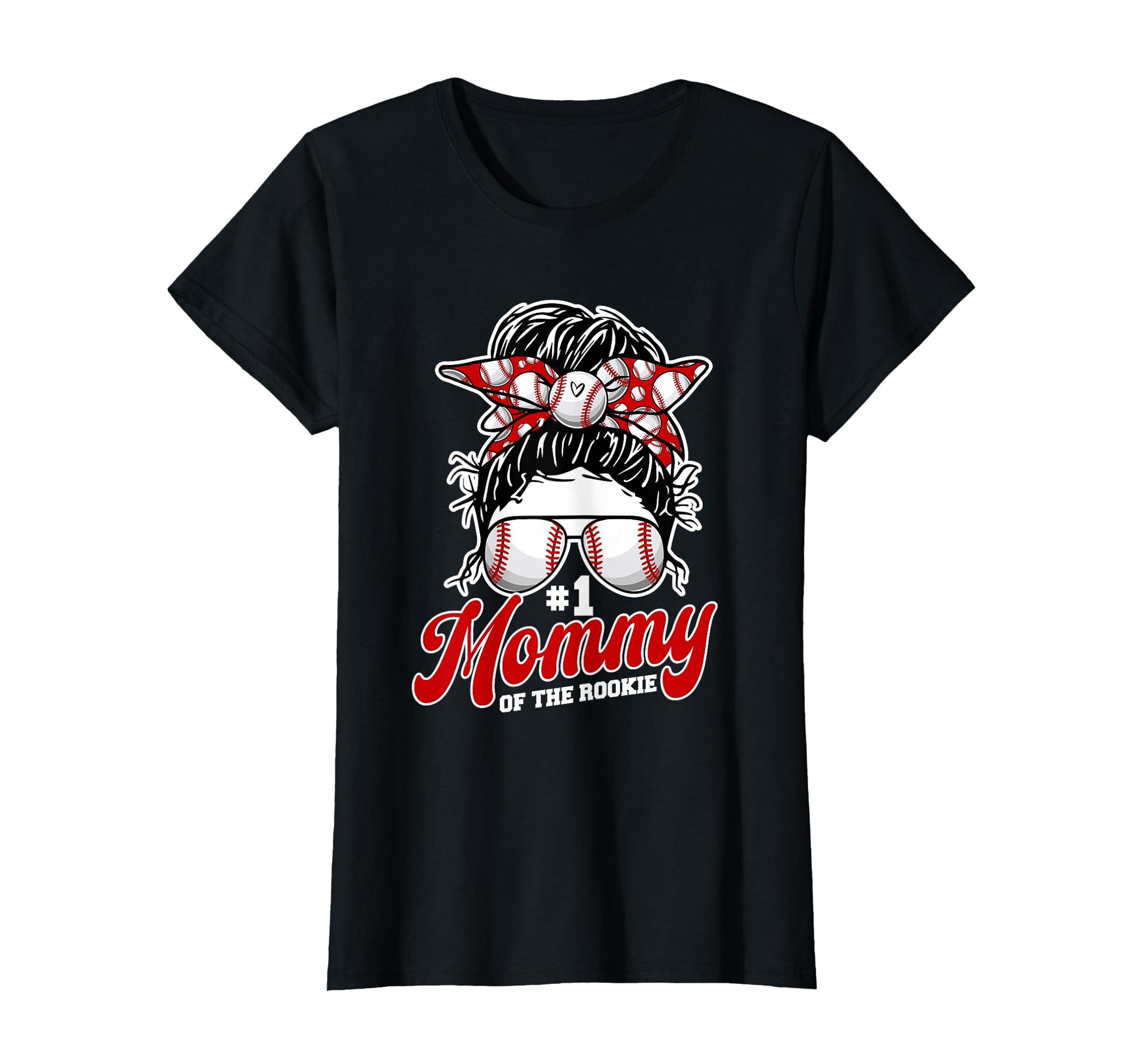 Mommy Little Rookie 1St Birthday Baseball T-Shirt - Graphic Print Unisex - T-Shirt, Sweatshirt, Hoodie