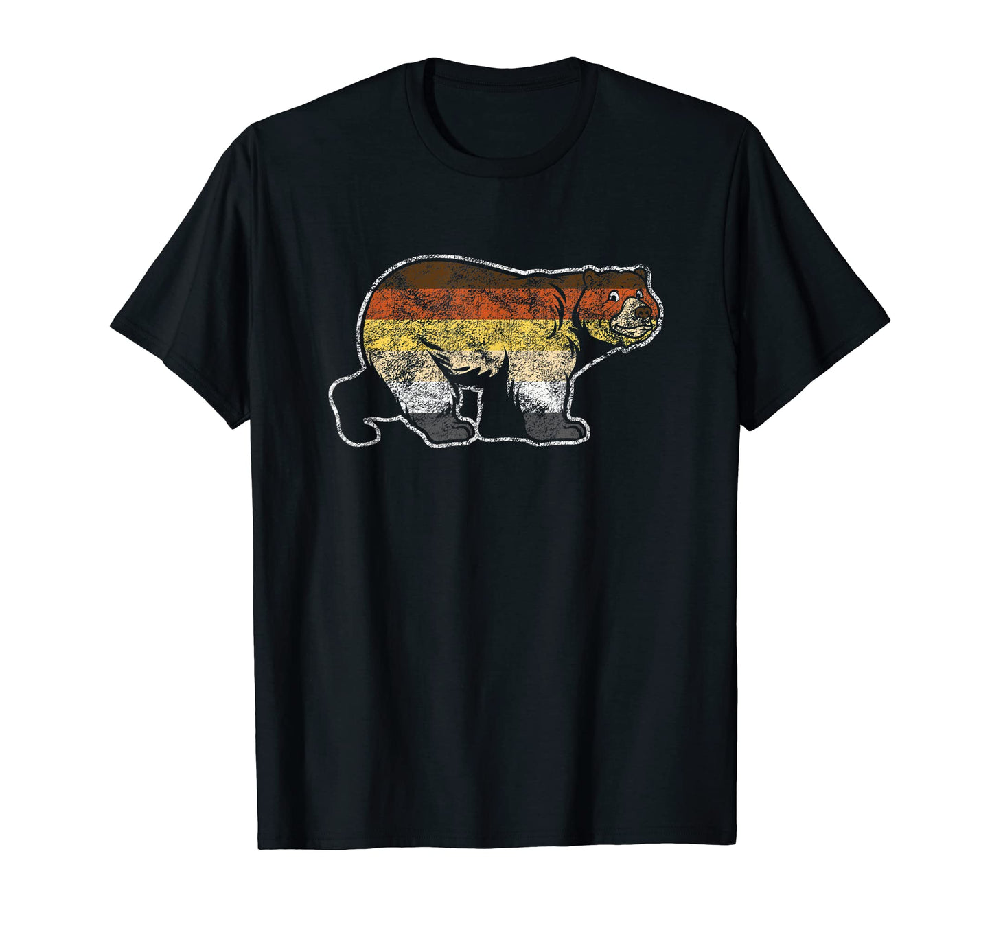 Gay Bear Color Flag Stripes Rainbow T-Shirt - Novelty Apparel Men Women - T-Shirt, Sweatshirt, Hoodie