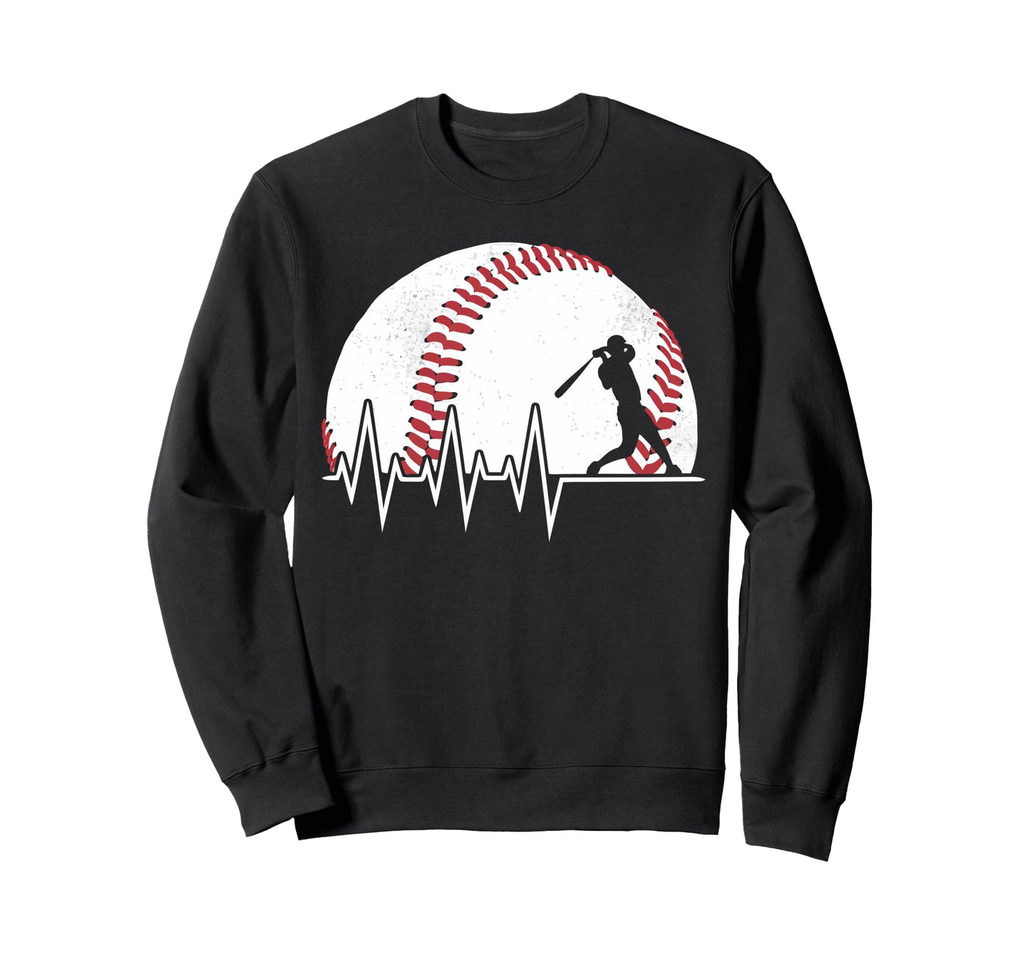 Baseball Heartbeat Sport Fan Sweatshirt - Casual Everyday Wear Unisex - T-Shirt, Sweatshirt, Hoodie
