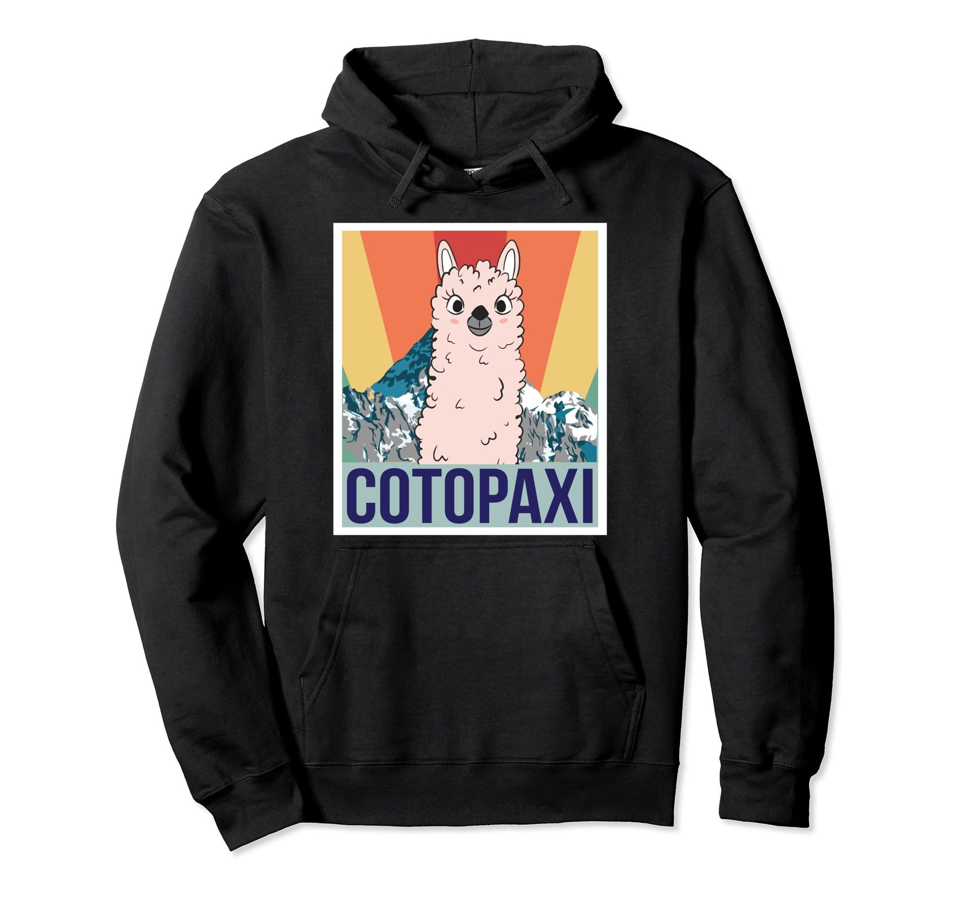 National Park Ecuador Cotopaxi Llama Camping Hoodie - Graphic Print Unisex - T-Shirt, Sweatshirt, Hoodie