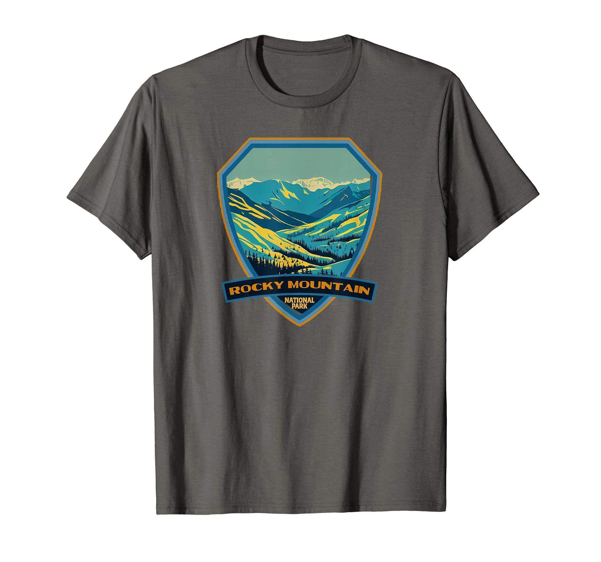 Rocky Mountain National Park Wpa Badge T-Shirt - Fun Novelty Design Unisex - T-Shirt, Sweatshirt, Hoodie