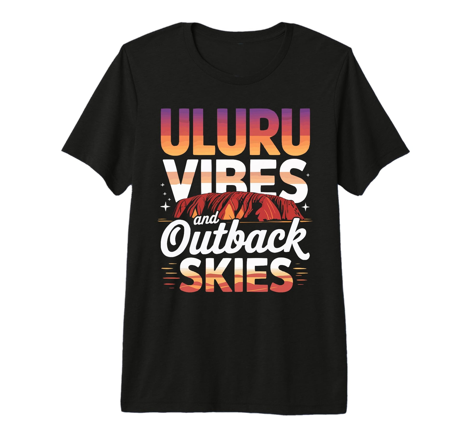 Uluru Australia Ayers Rock Travel T-Shirt - Custom Art Print Men Women - T-Shirt, Sweatshirt, Hoodie
