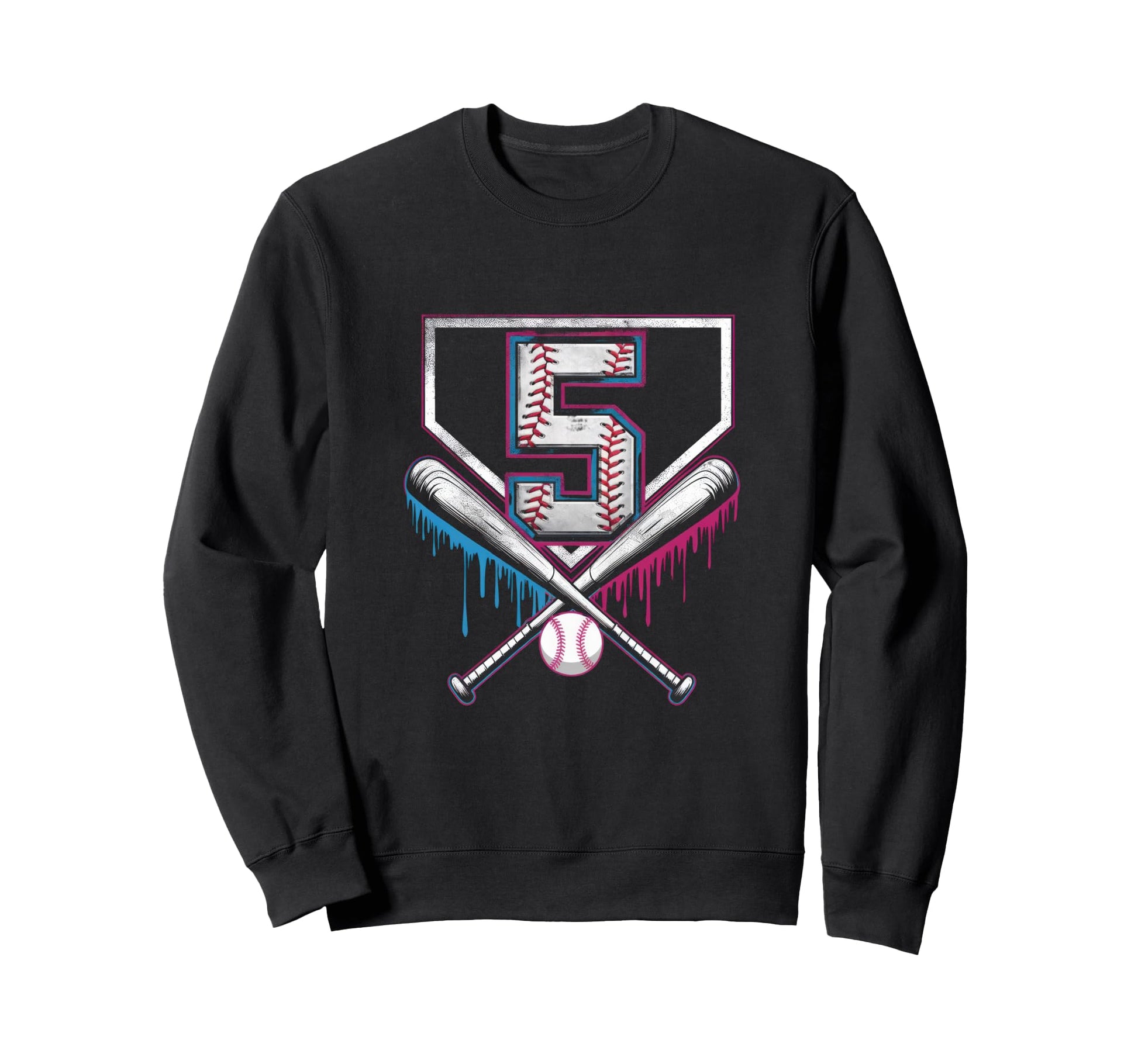 5Th Birthday Baseball Home Ice Sweatshirt - Fun Novelty Design Unisex - T-Shirt, Sweatshirt, Hoodie