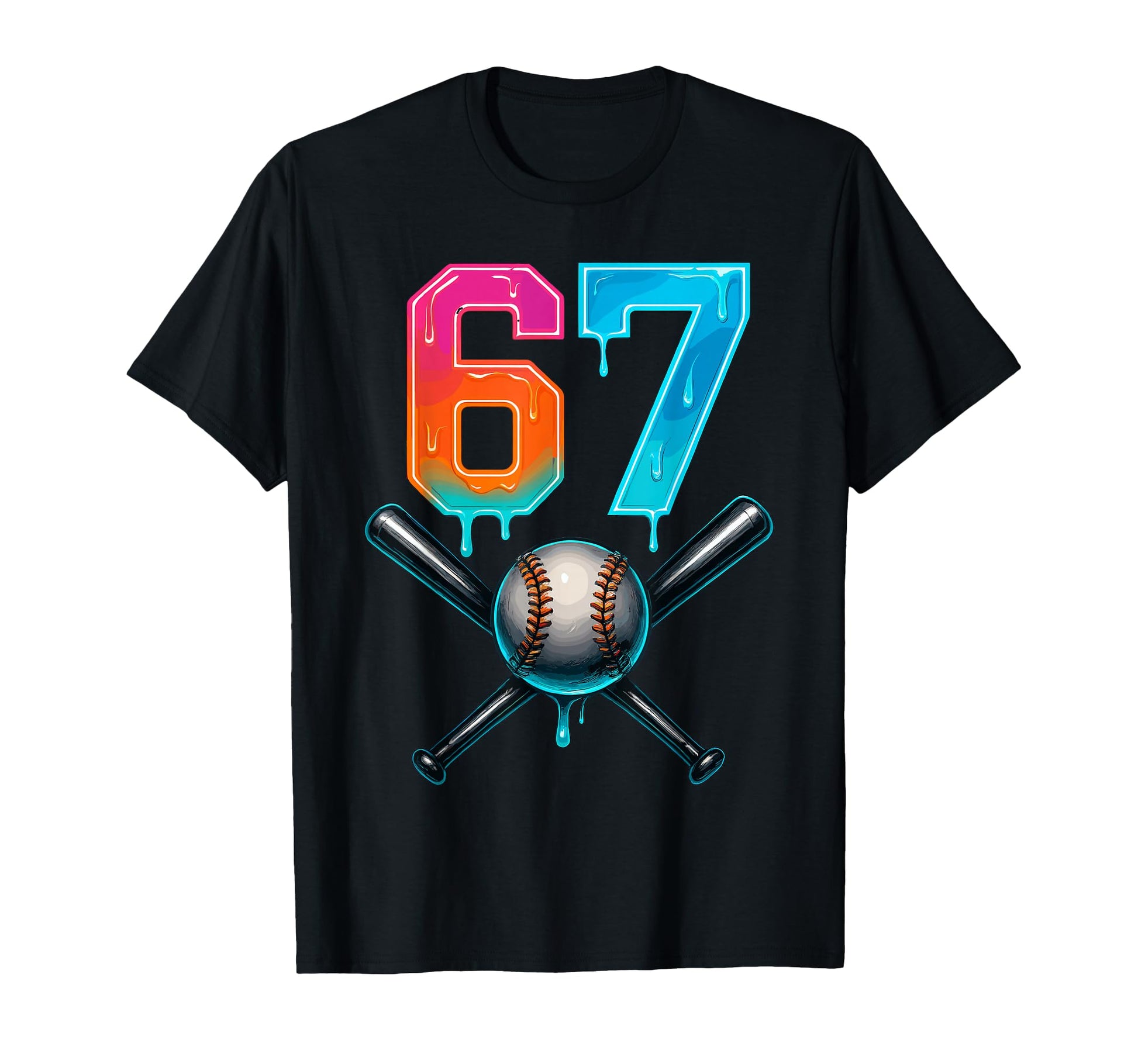 67 Baseball Meme Drip Number 67 T-Shirt - Custom Art Print Men Women - T-Shirt, Sweatshirt, Hoodie