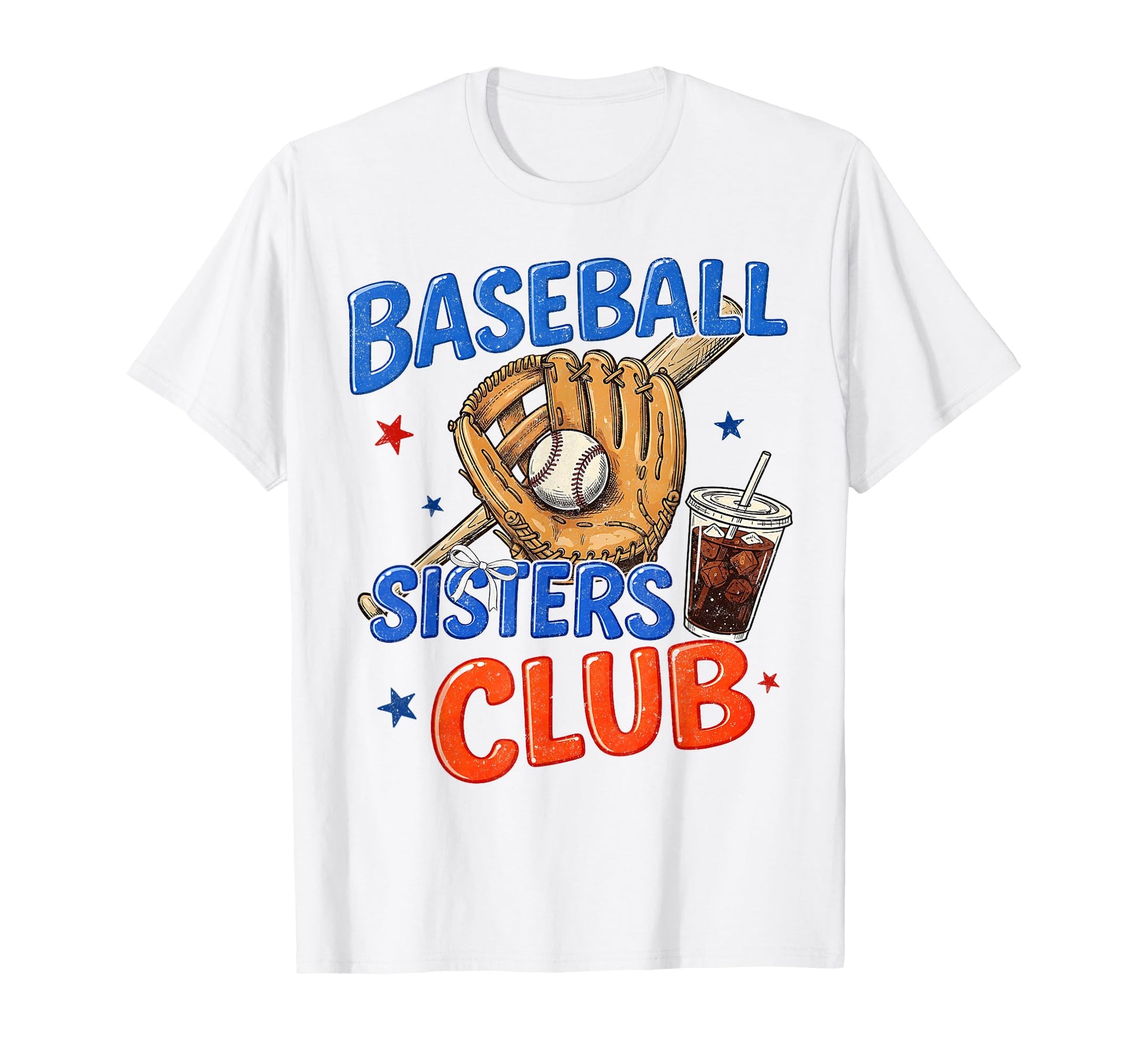 Baseball Sisters Club Coquette Bow T-Shirt - Minimalist Print Men Women - T-Shirt, Sweatshirt, Hoodie