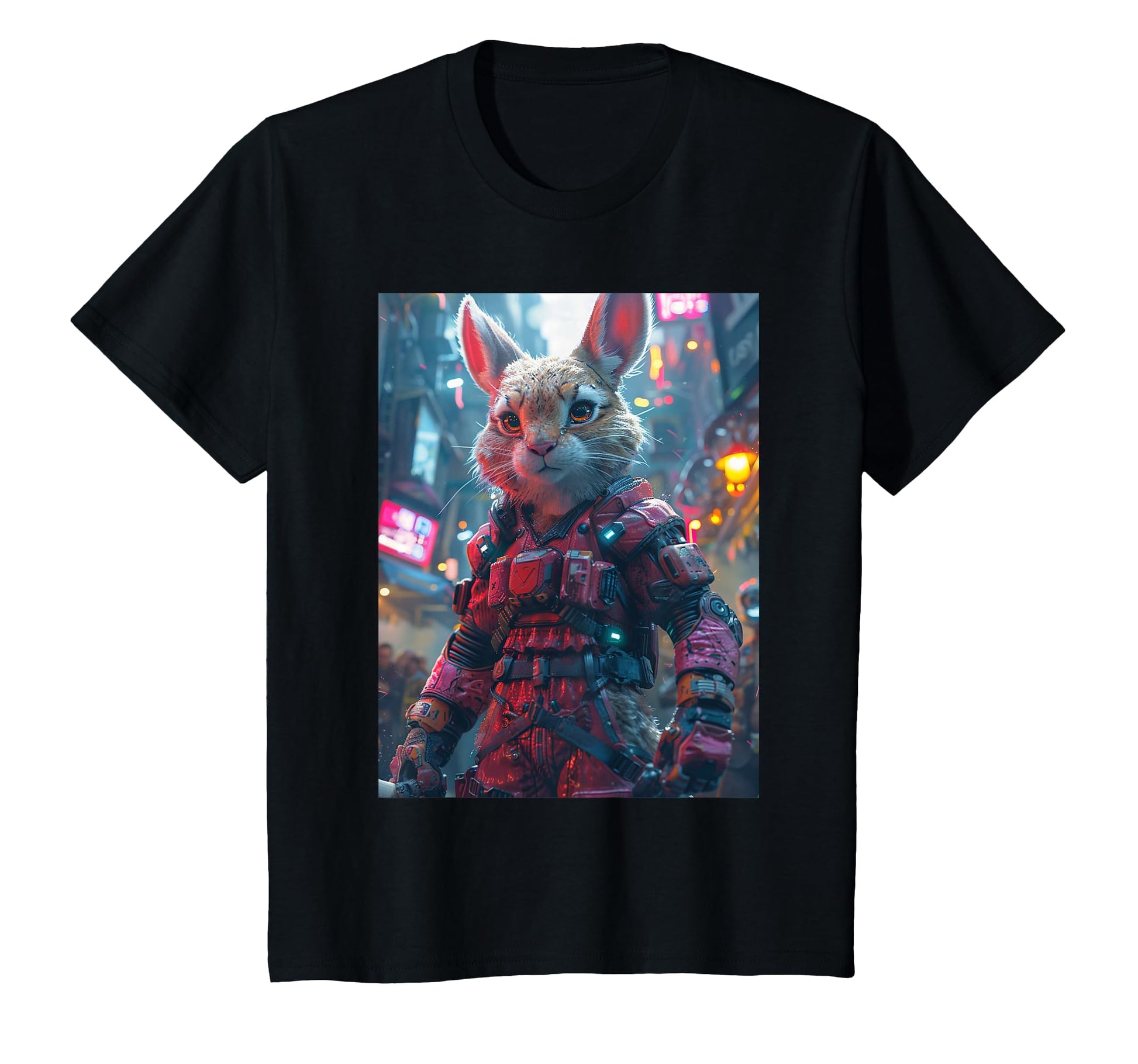 Synthwave Retrowave Rabbit 70S 80S T-Shirt - Fun Novelty Design Unisex - T-Shirt, Sweatshirt, Hoodie