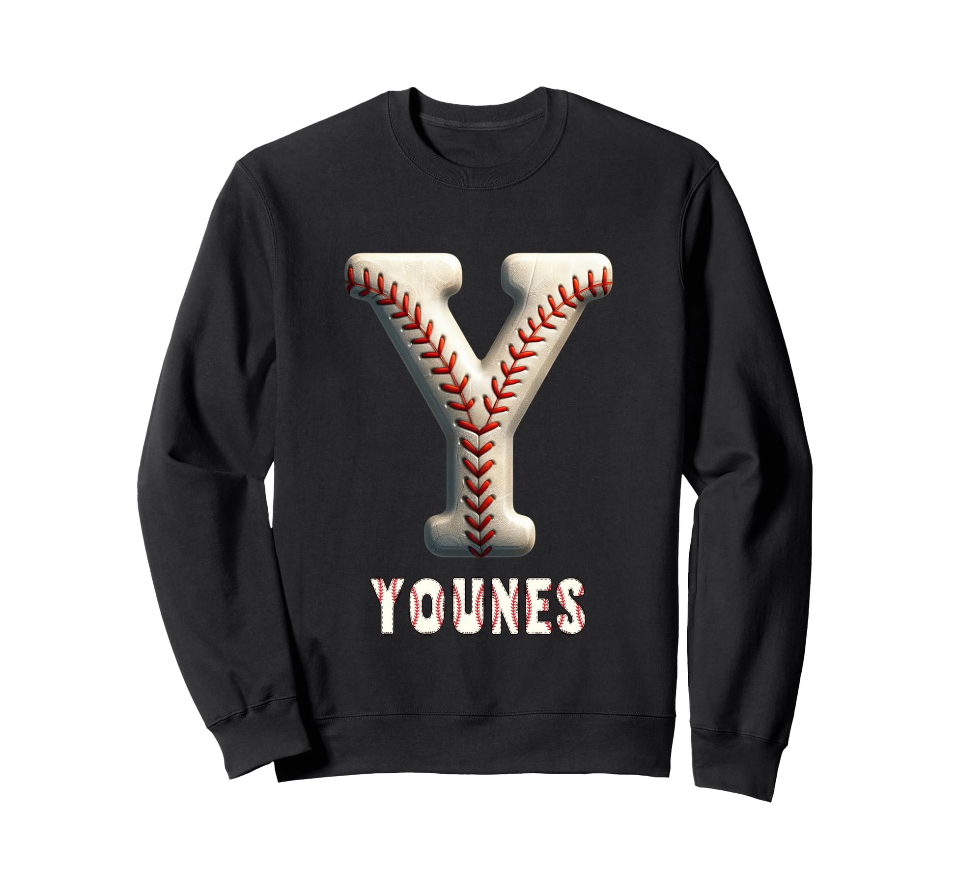 Baseball Home Run Elias Initial Sweatshirt - Novelty Apparel for Adults - T-Shirt, Sweatshirt, Hoodie