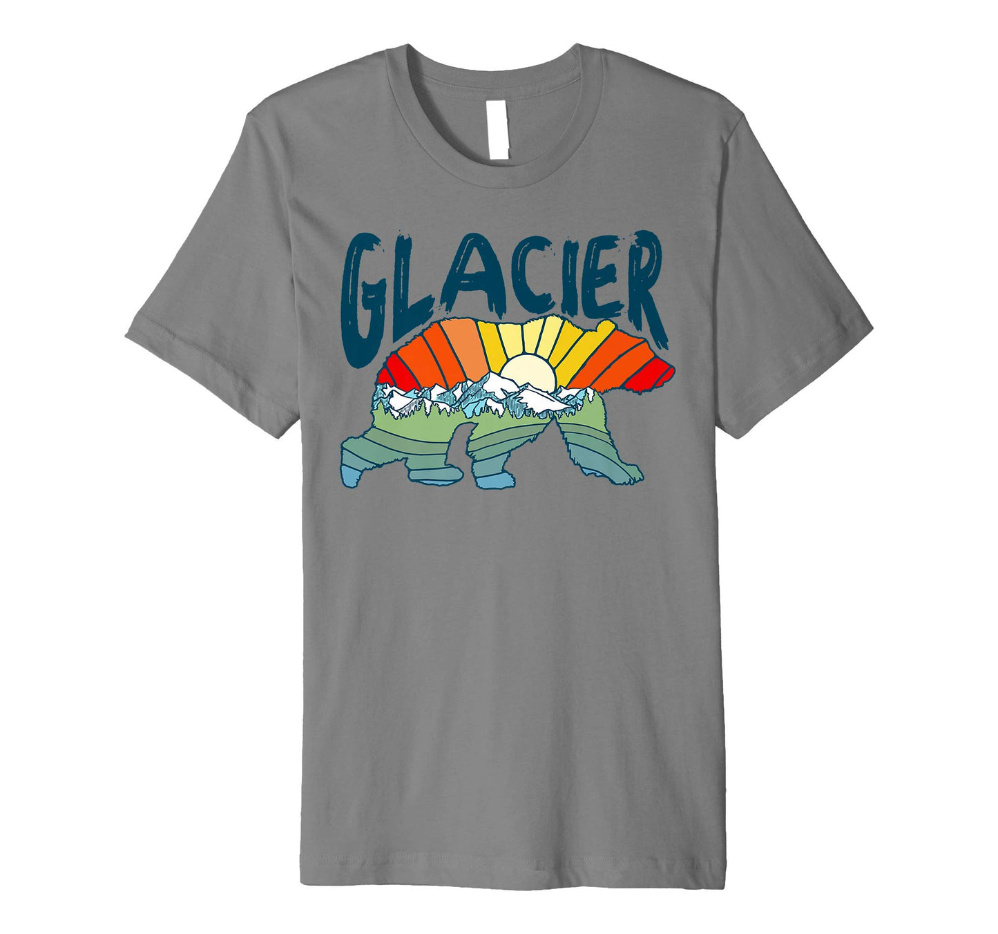 Glacier National Park Grizzly Bear T-Shirt - Trendy Graphic for Adults - T-Shirt, Sweatshirt, Hoodie