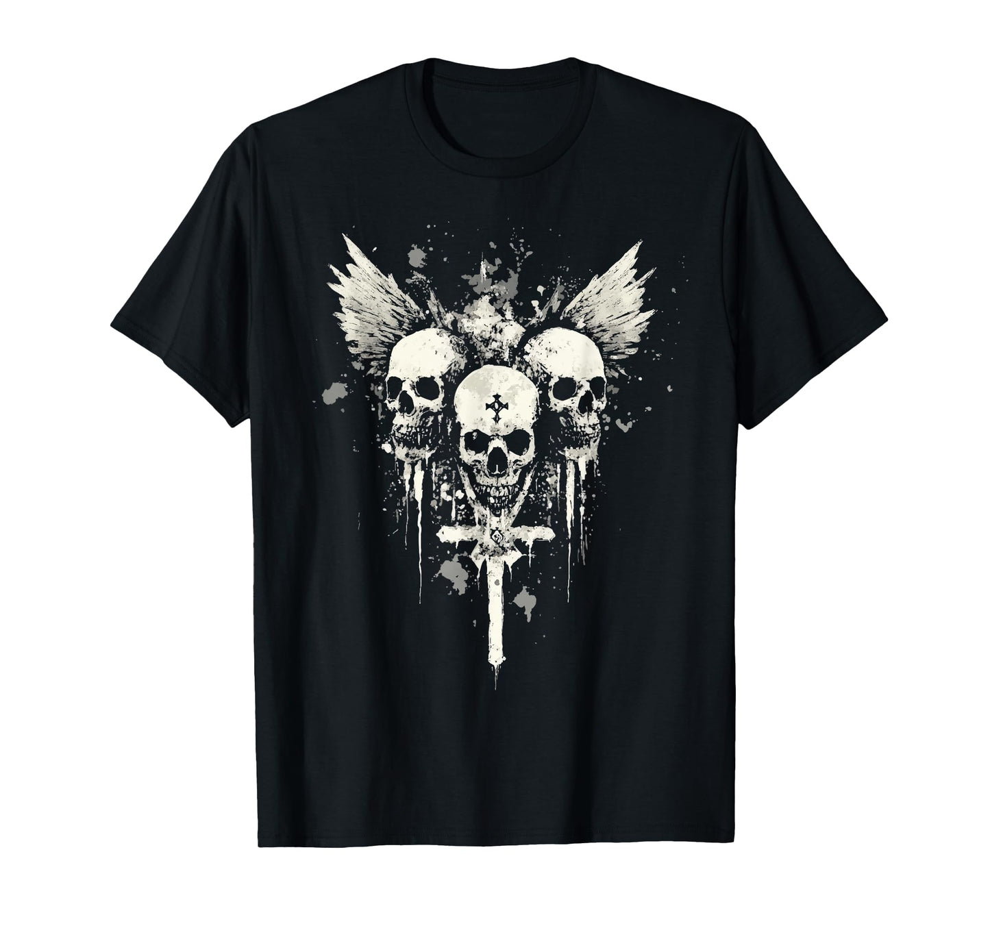Skull Cross Goth Gothic Emo Alt Grunge T-Shirt - Novelty Apparel Unisex - T-Shirt, Sweatshirt, Hoodie