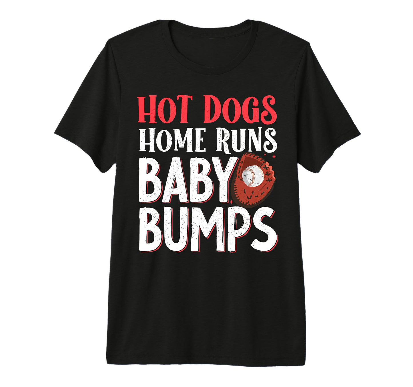 Hot Dogs Home Runs Bumps Tri Blend T-Shirt - Aesthetic Graphic for Adults - T-Shirt, Sweatshirt, Hoodie