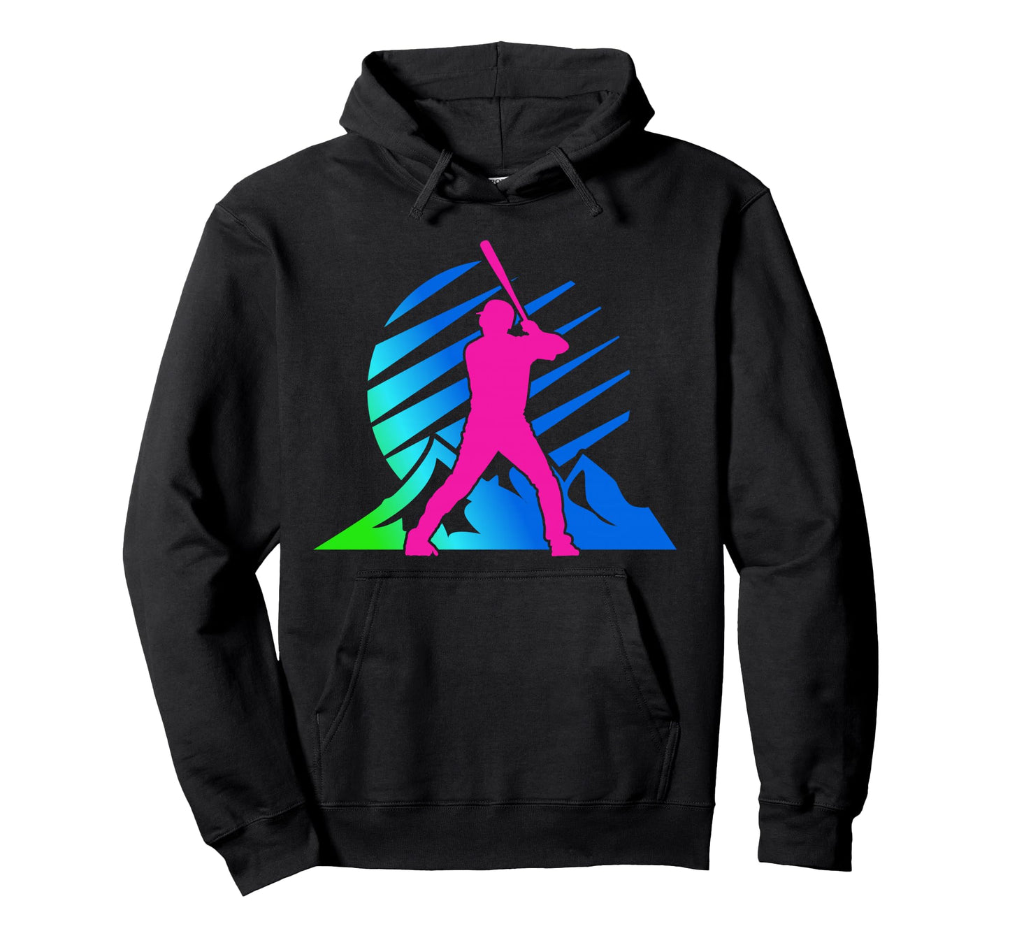 Baseball Fan 80S 90S Batter Hoodie - Minimalist Print Unisex - T-Shirt, Sweatshirt, Hoodie