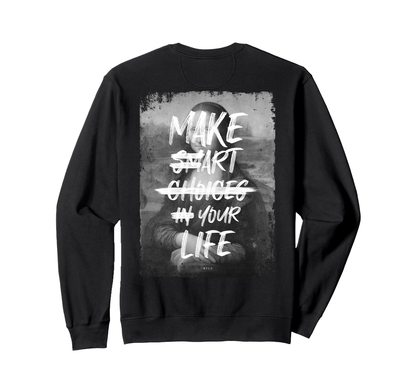 Mona Lisa Art Y2K Back Streetwear Sweatshirt - Fun Novelty Design Unisex - T-Shirt, Sweatshirt, Hoodie