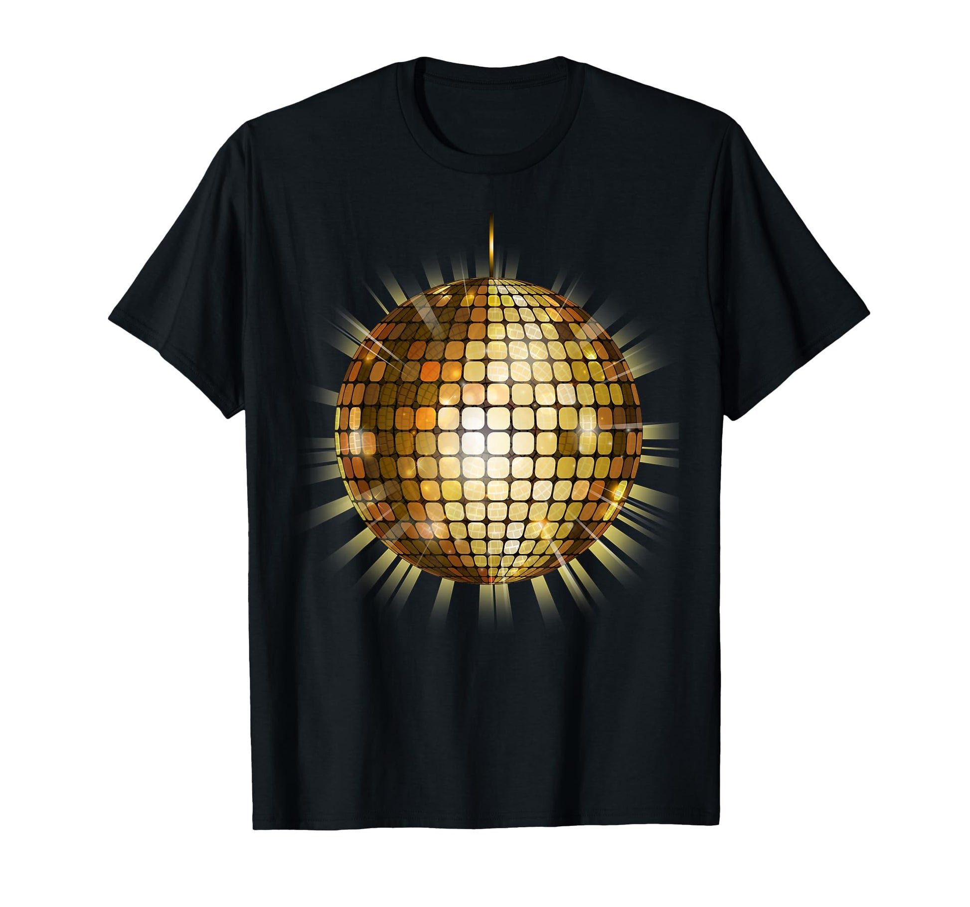Gold Mirror Ball Funny Disco T-Shirt - Novelty Apparel for Adults - T-Shirt, Sweatshirt, Hoodie