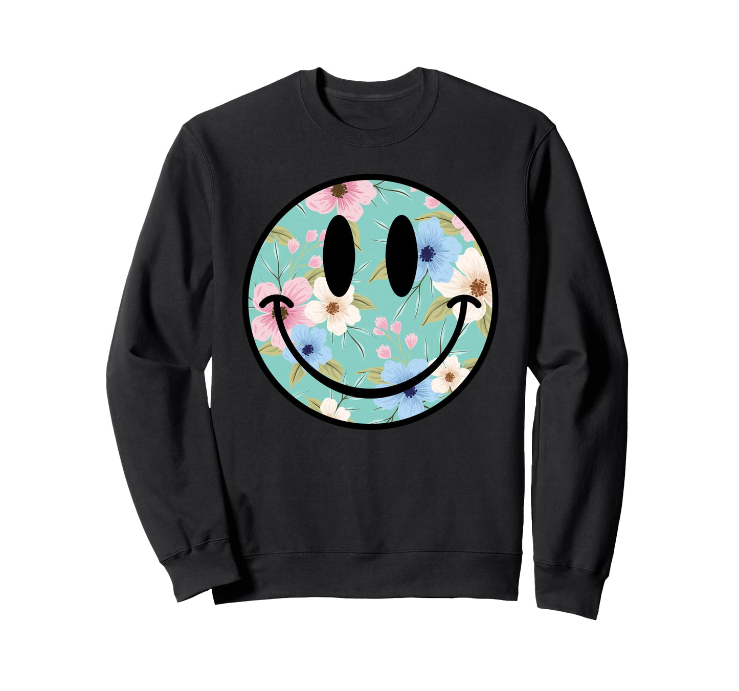 Sunflower Happy Face Checkered Sweatshirt - Fun Novelty Design Unisex - T-Shirt, Sweatshirt, Hoodie