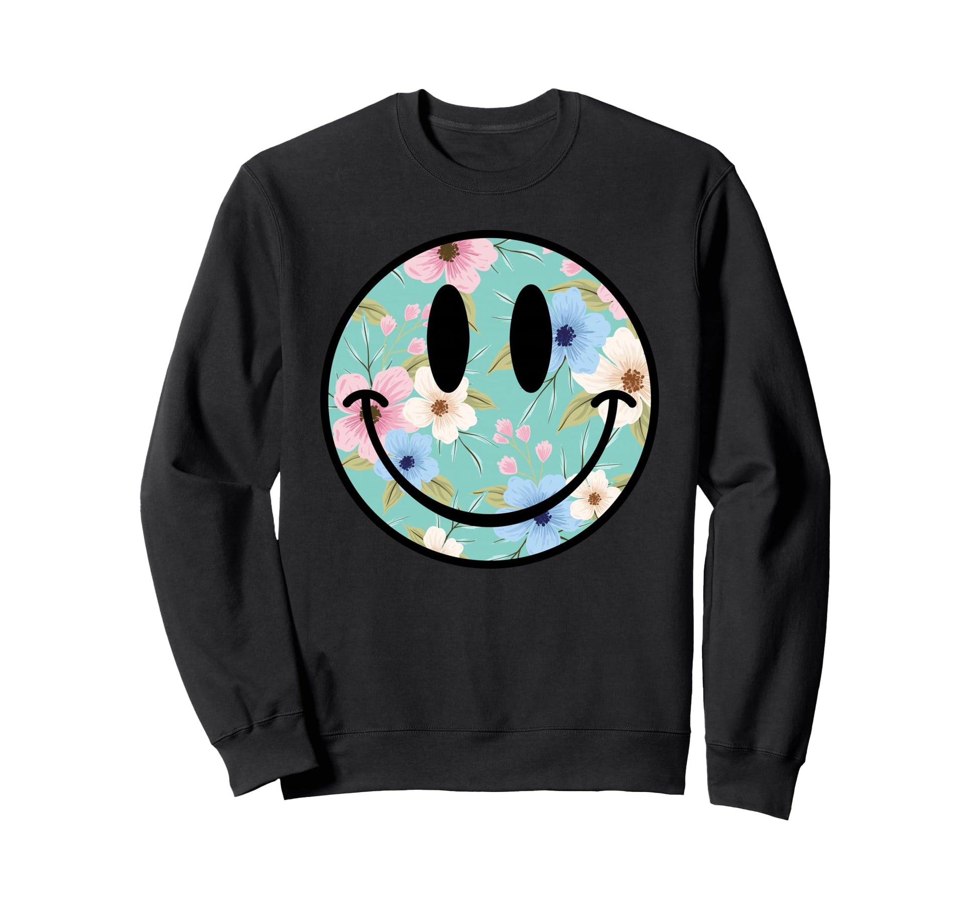 Sunflower Happy Face Checkered Sweatshirt - Fun Novelty Design Unisex - T-Shirt, Sweatshirt, Hoodie