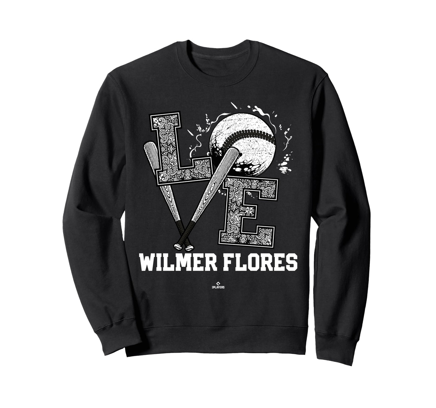 Distressed Baseball Love Wilmer Sweatshirt - Fun Novelty Design for Adults - T-Shirt, Sweatshirt, Hoodie