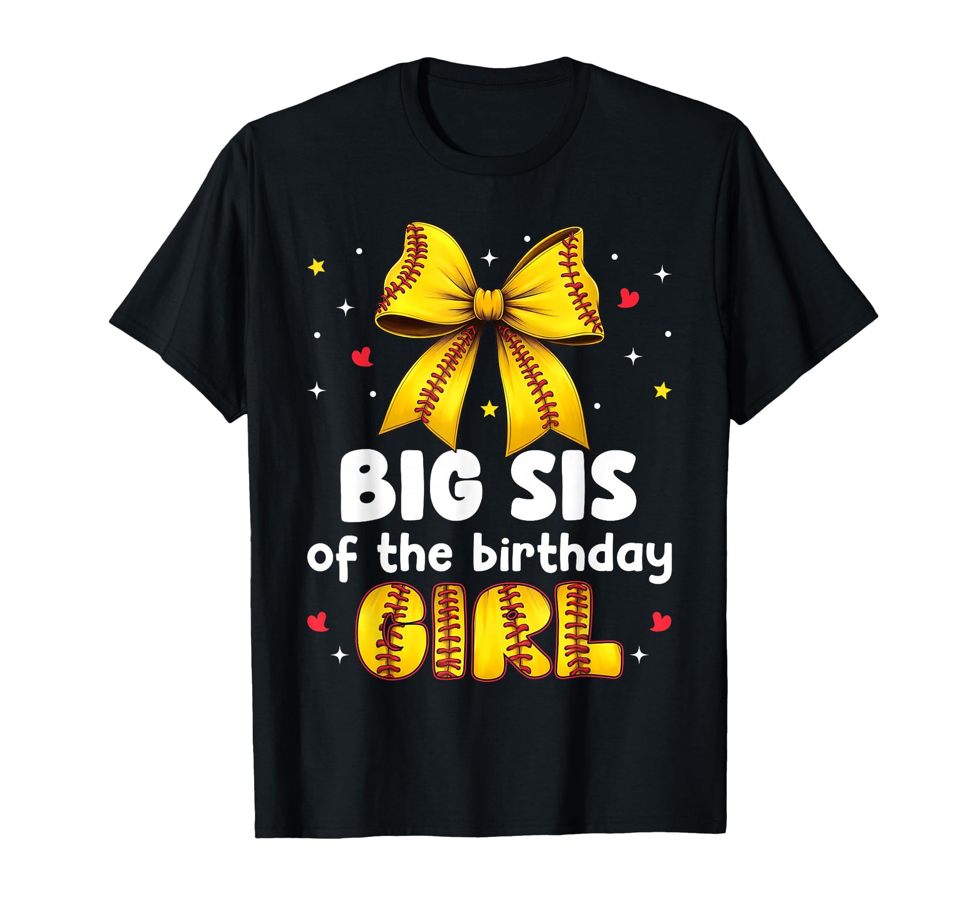 Big Sis Birthday Baseball Softball T-Shirt - Minimalist Print for Adults - T-Shirt, Sweatshirt, Hoodie