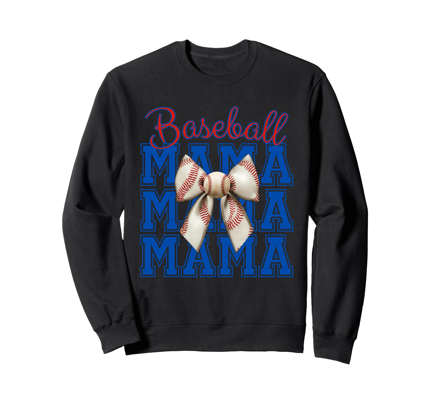 Baseball Mama Coquette Bow Aesthetic Sweatshirt - Trendy Graphic for Adults - T-Shirt, Sweatshirt, Hoodie