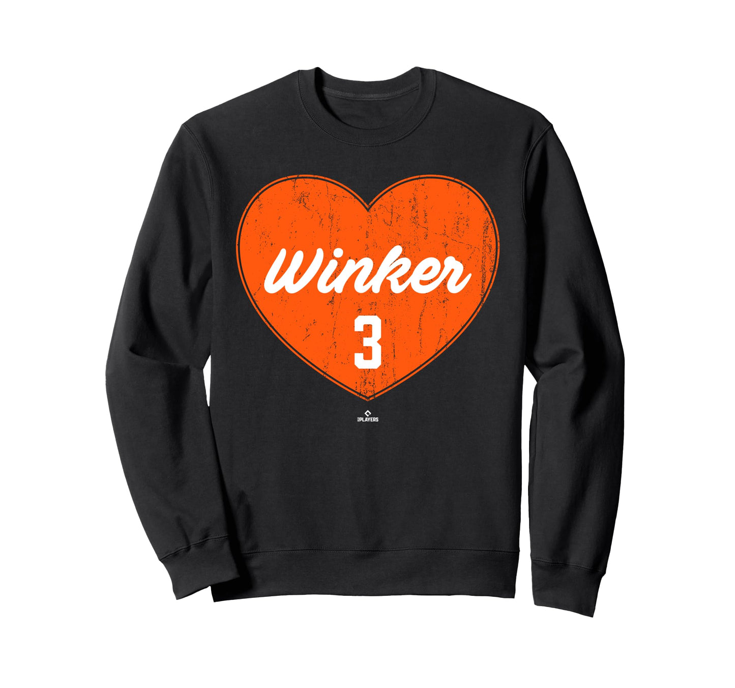 Distressed Heart Jesse Winker New Sweatshirt - Novelty Apparel for Adults - T-Shirt, Sweatshirt, Hoodie