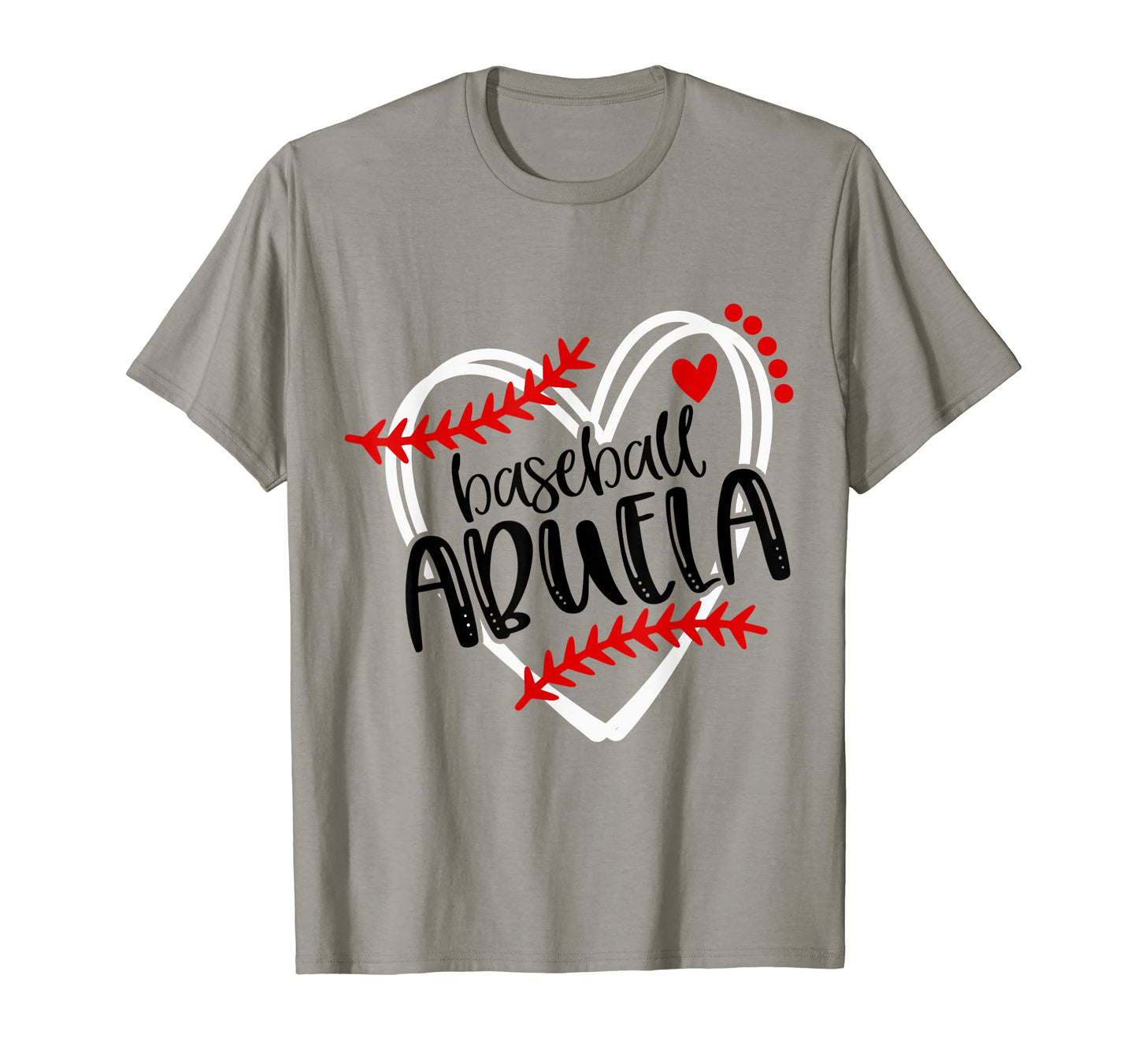 Baseball Abuela Distressed Heart Laces T-Shirt - Unique Graphic for Adults - T-Shirt, Sweatshirt, Hoodie