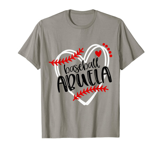Baseball Abuela Distressed Heart Laces T-Shirt - Unique Graphic for Adults - T-Shirt, Sweatshirt, Hoodie