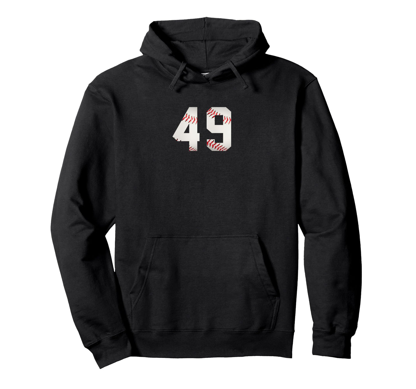 Number 49 Minimalist Birthday Baseball Hoodie - Graphic Print for Adults - T-Shirt, Sweatshirt, Hoodie