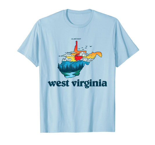 Albright West Virginia Outdoors T-Shirt - Minimalist Print Men Women - T-Shirt, Sweatshirt, Hoodie