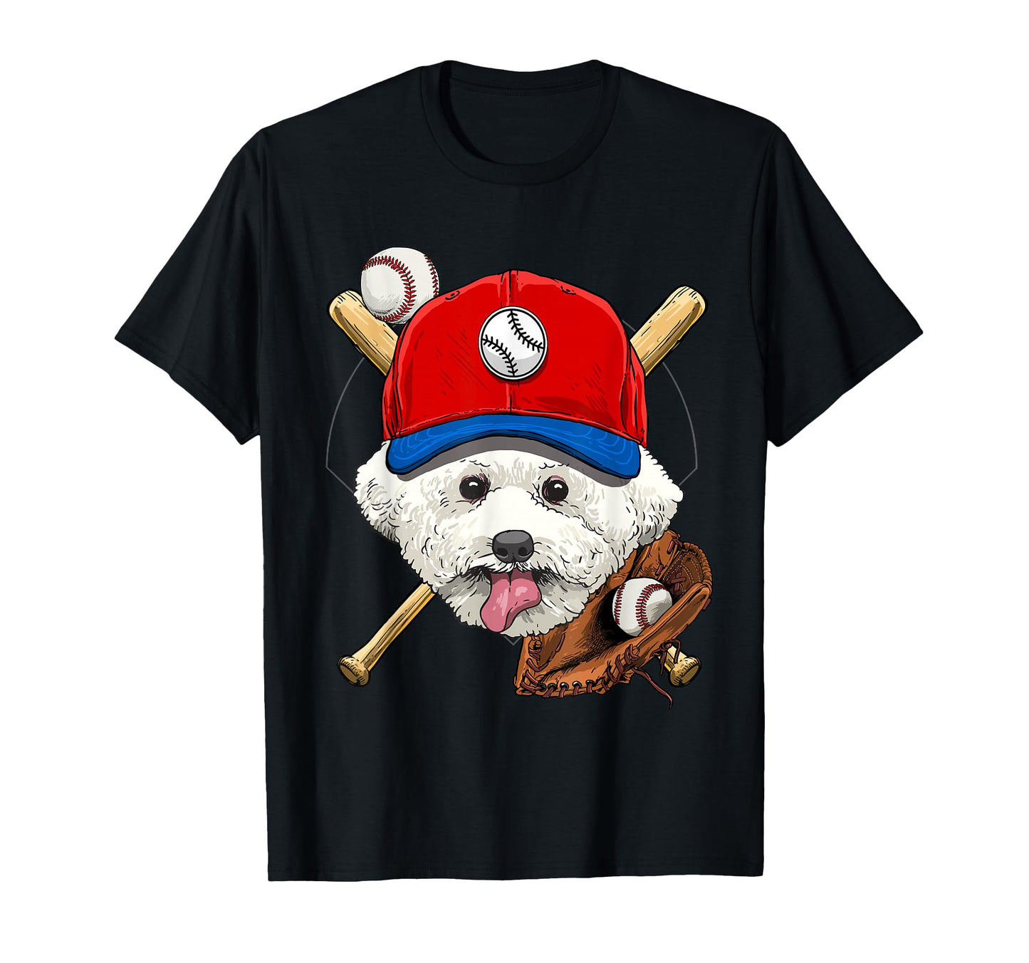Bichon Frise Baseball Dog Lovers T-Shirt - Streetwear Style Unisex - T-Shirt, Sweatshirt, Hoodie