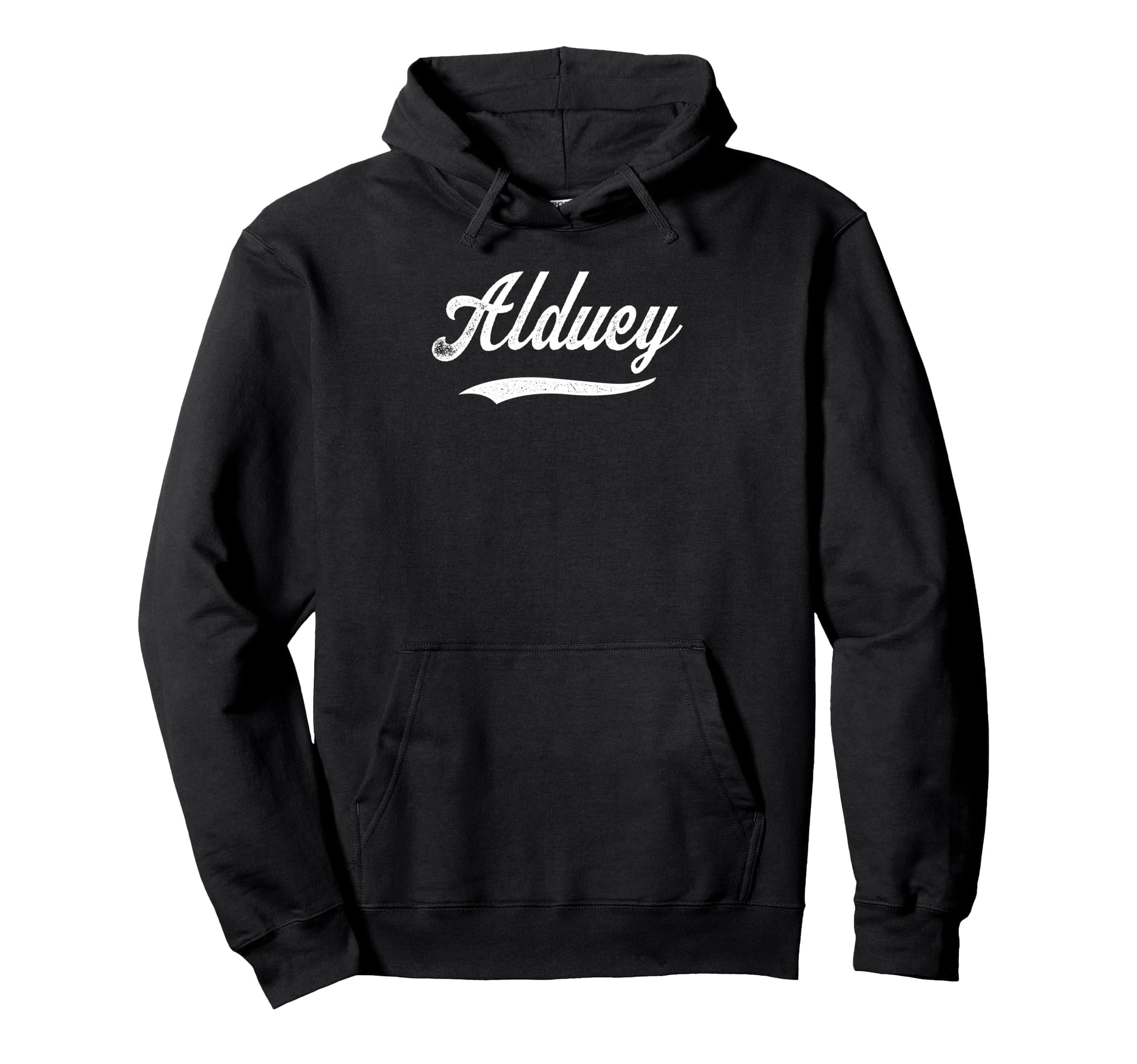Distressed Script Fran Alduey Hoodie - Casual Everyday Wear for Adults - T-Shirt, Sweatshirt, Hoodie