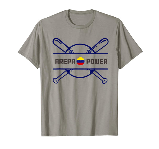 Arepa Power Baseball Venezuela Gift T-Shirt - Fun Novelty Design Men Women - T-Shirt, Sweatshirt, Hoodie