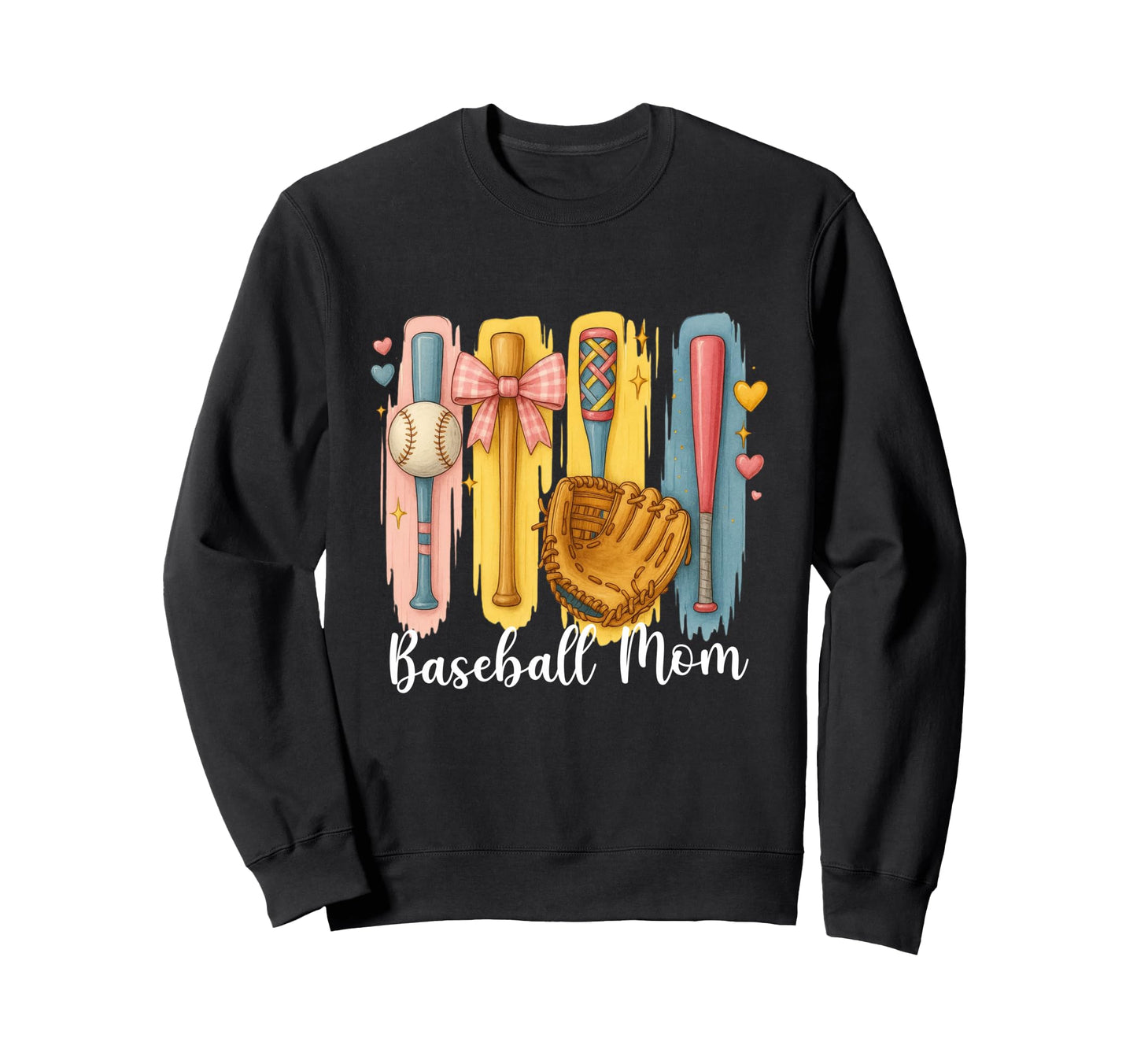 Baseball Mom Baseball Coquette Sweatshirt - Casual Everyday Wear Unisex - T-Shirt, Sweatshirt, Hoodie
