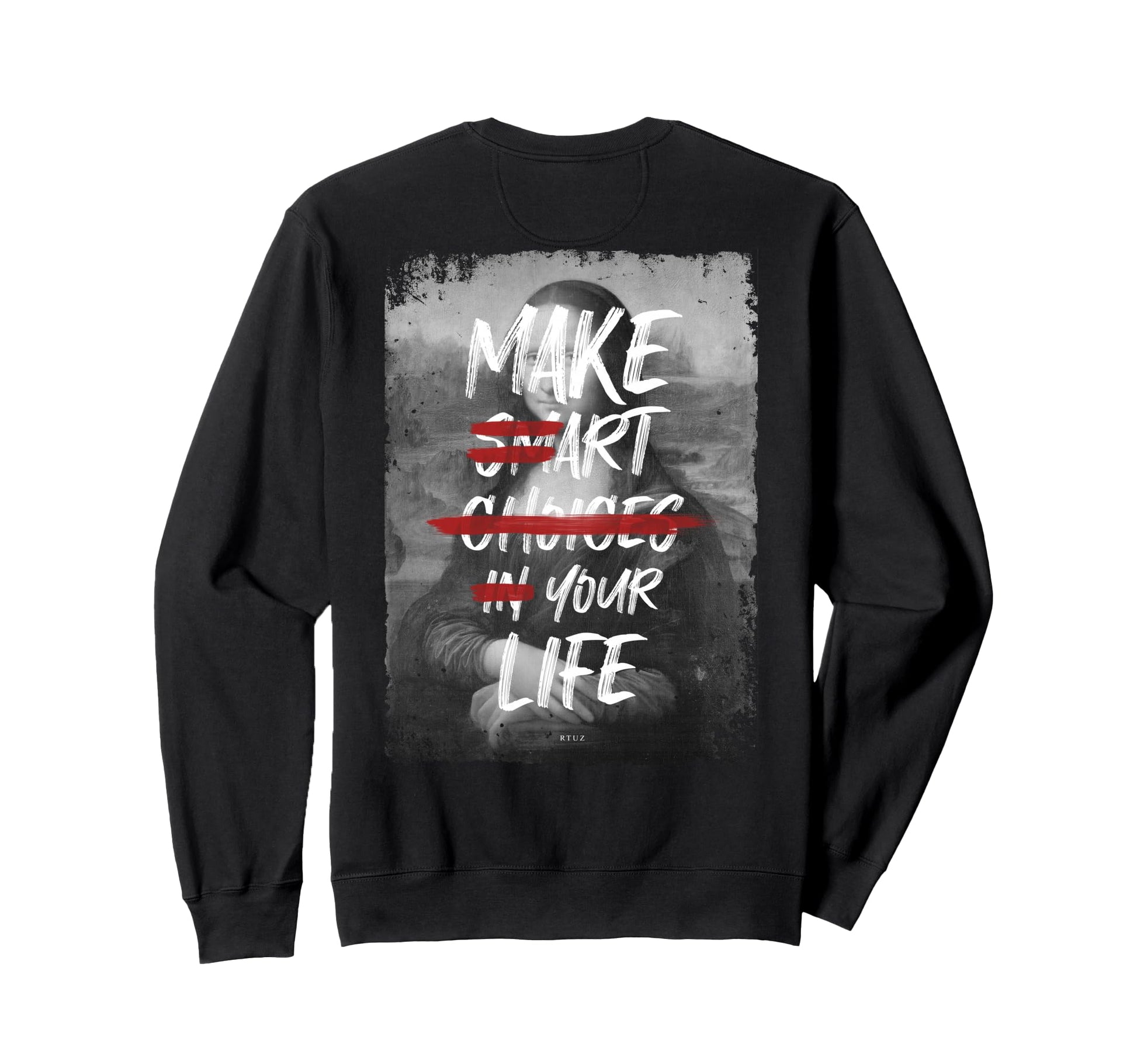 Mona Lisa Art Y2K Back Streetwear Sweatshirt - Trendy Graphic Unisex - T-Shirt, Sweatshirt, Hoodie