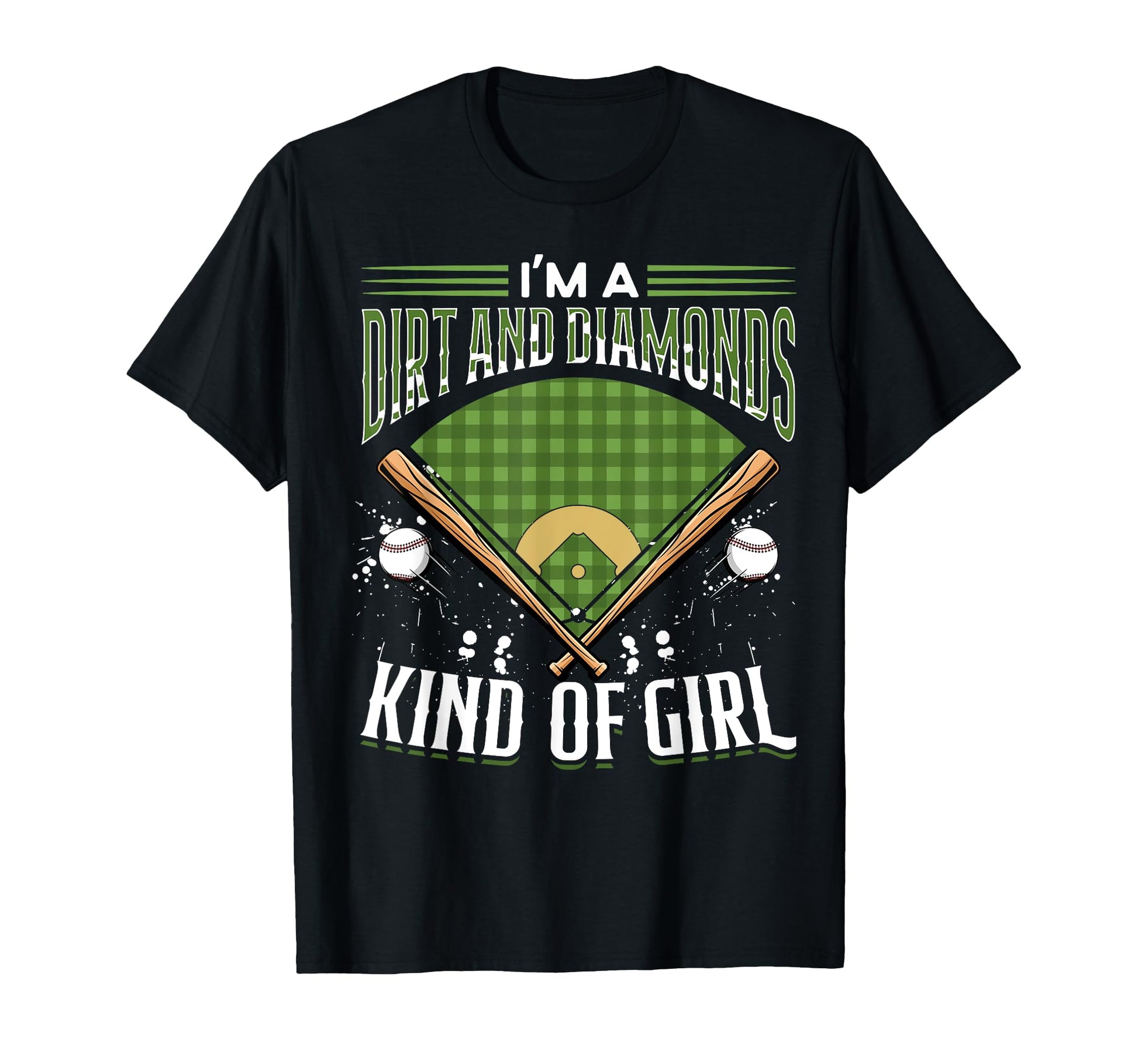 Im Dirt And Diamond Kind Softball T-Shirt - Unique Graphic Men Women - T-Shirt, Sweatshirt, Hoodie