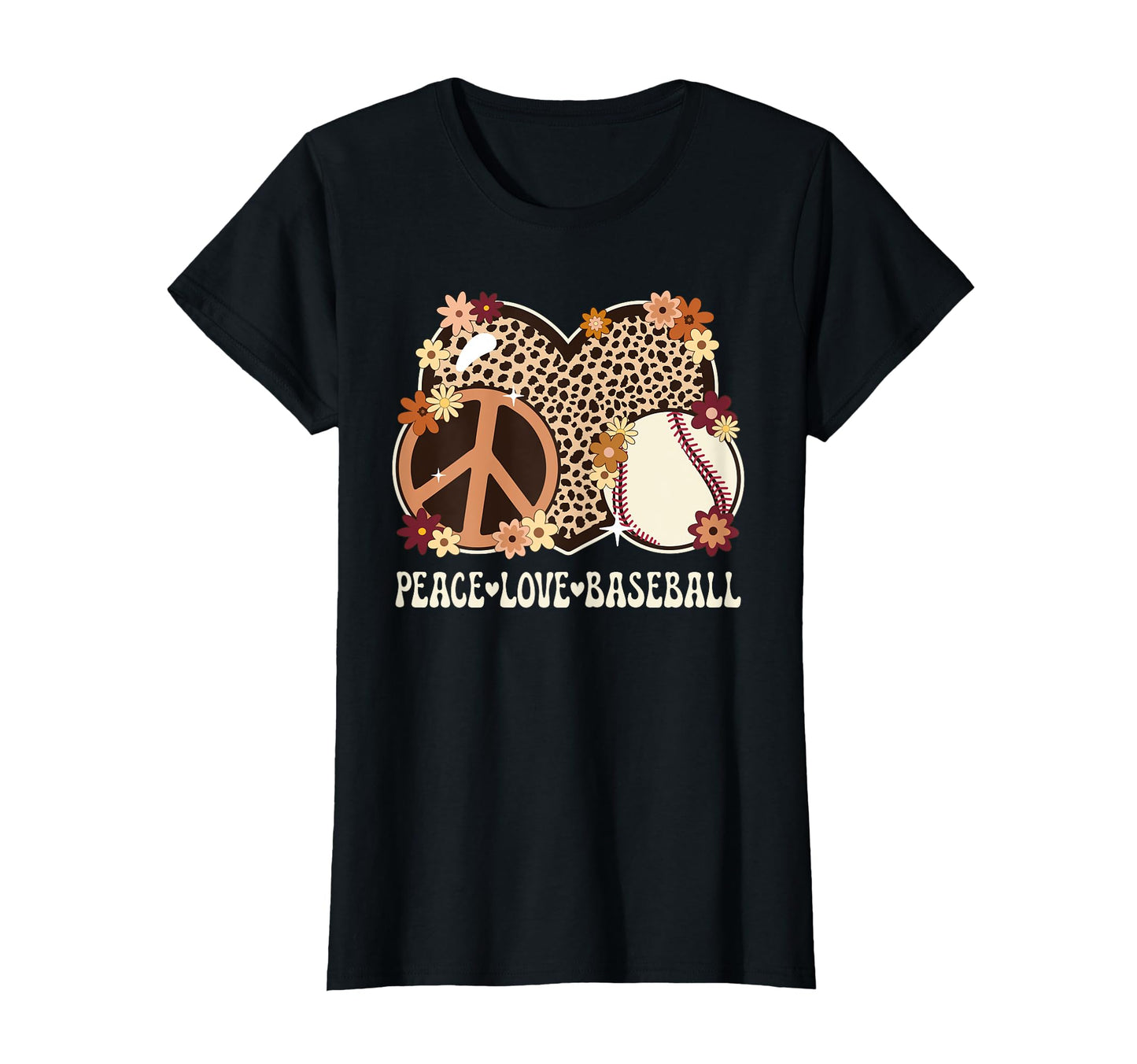 Peace Love Baseball Lover Outfit T-Shirt - Graphic Print for Adults - T-Shirt, Sweatshirt, Hoodie